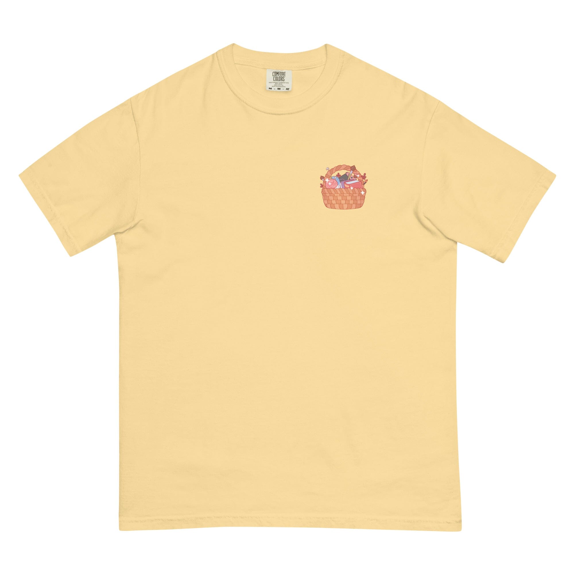 Cozy Hobby Basket | Unisex garment-dyed heavyweight t-shirt | Cozy Games & Hobbies Threads & Thistles Inventory Butter S