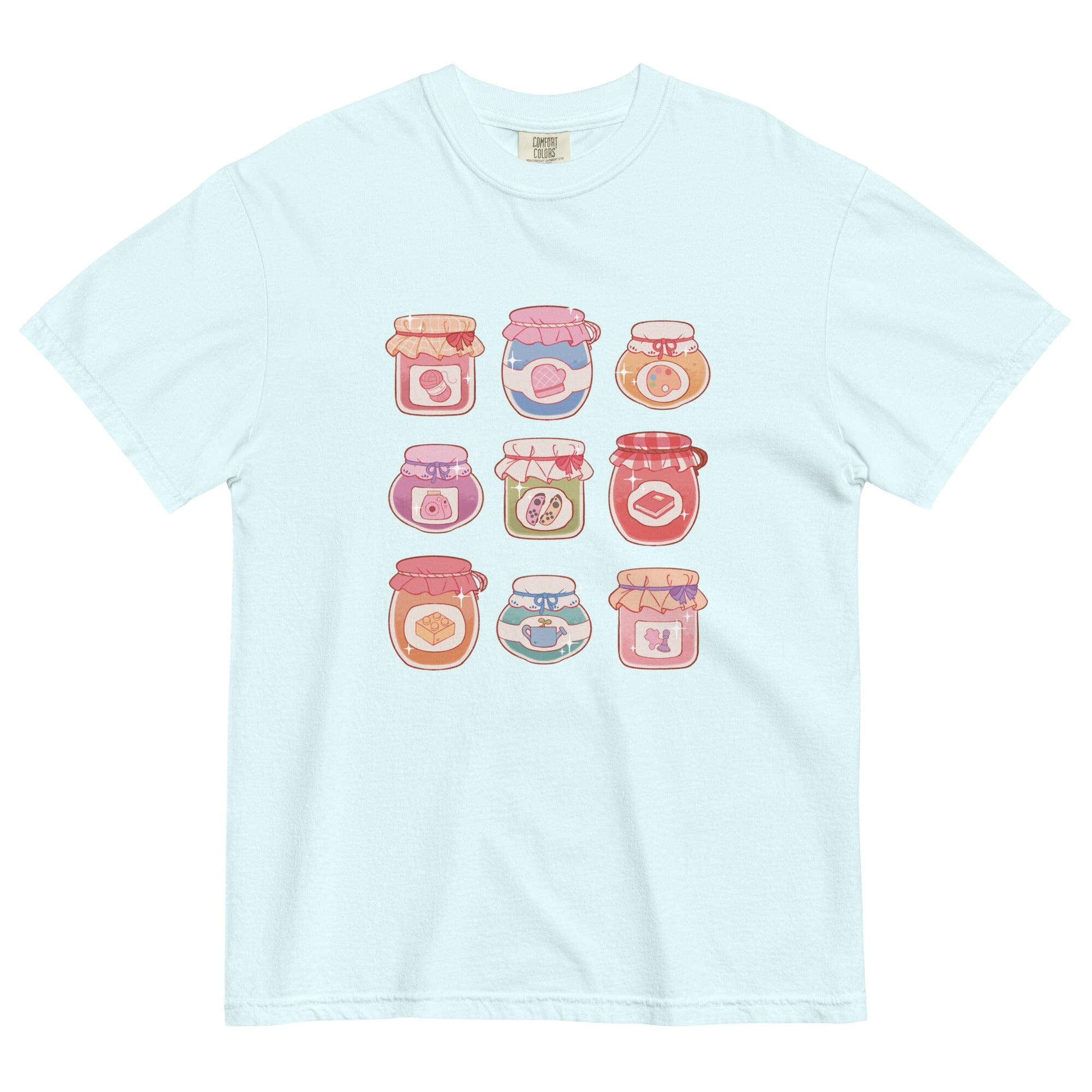 Cozy Hobby Jams | Unisex garment-dyed heavyweight t-shirt | Cozy Games & Hobbies Threads & Thistles Inventory Chambray S