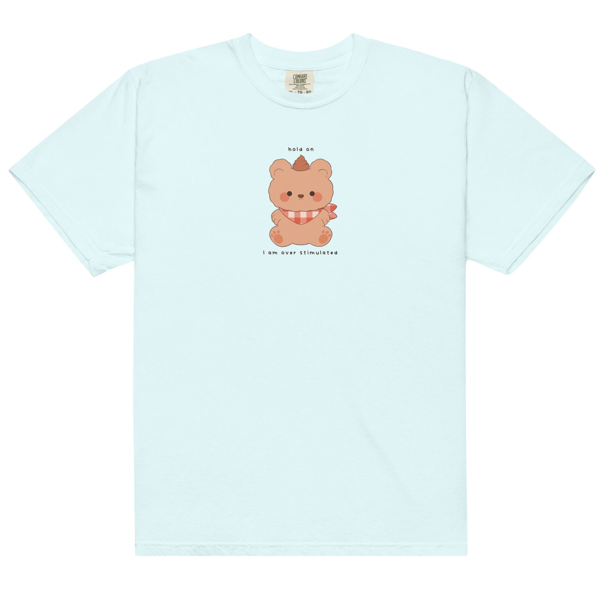I am Overstimulated | Unisex garment-dyed heavyweight t-shirt | Cozy Games & Hobbies Threads & Thistles Inventory Chambray S