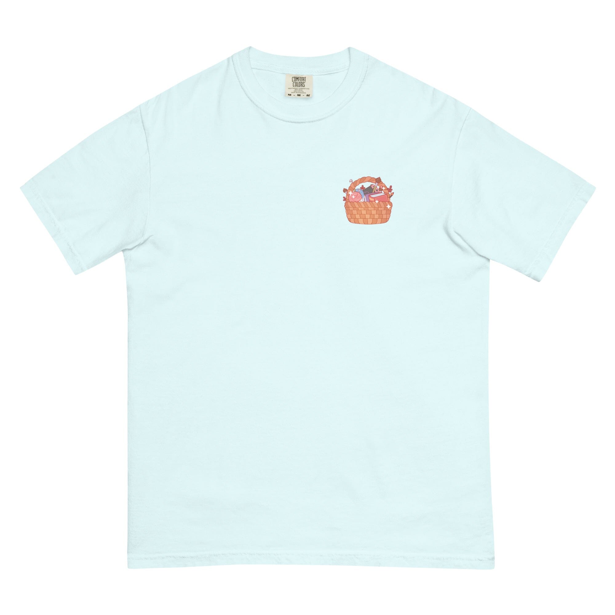 Cozy Hobby Basket | Unisex garment-dyed heavyweight t-shirt | Cozy Games & Hobbies Threads & Thistles Inventory Chambray S