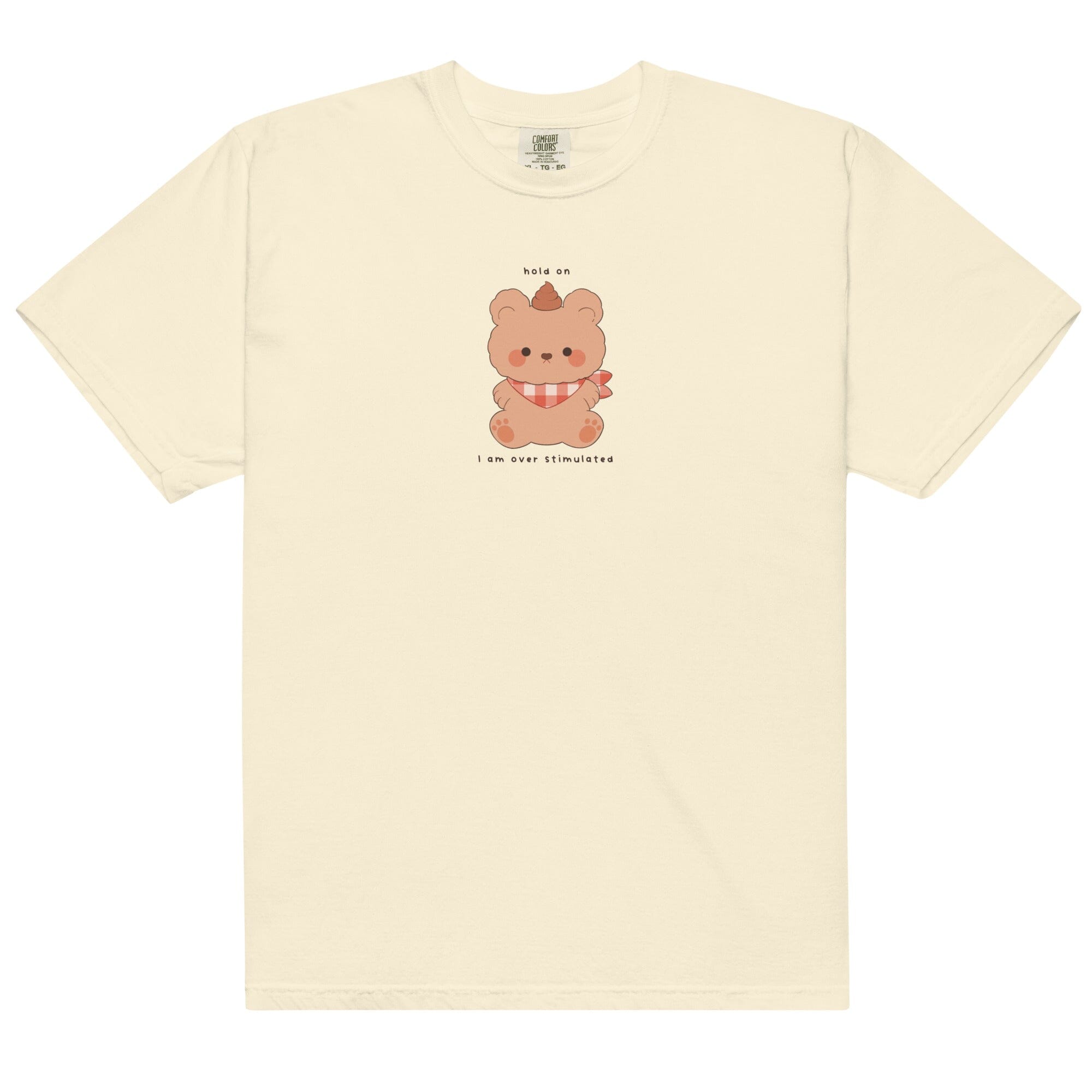 I am Overstimulated | Unisex garment-dyed heavyweight t-shirt | Cozy Games & Hobbies Threads & Thistles Inventory Ivory S