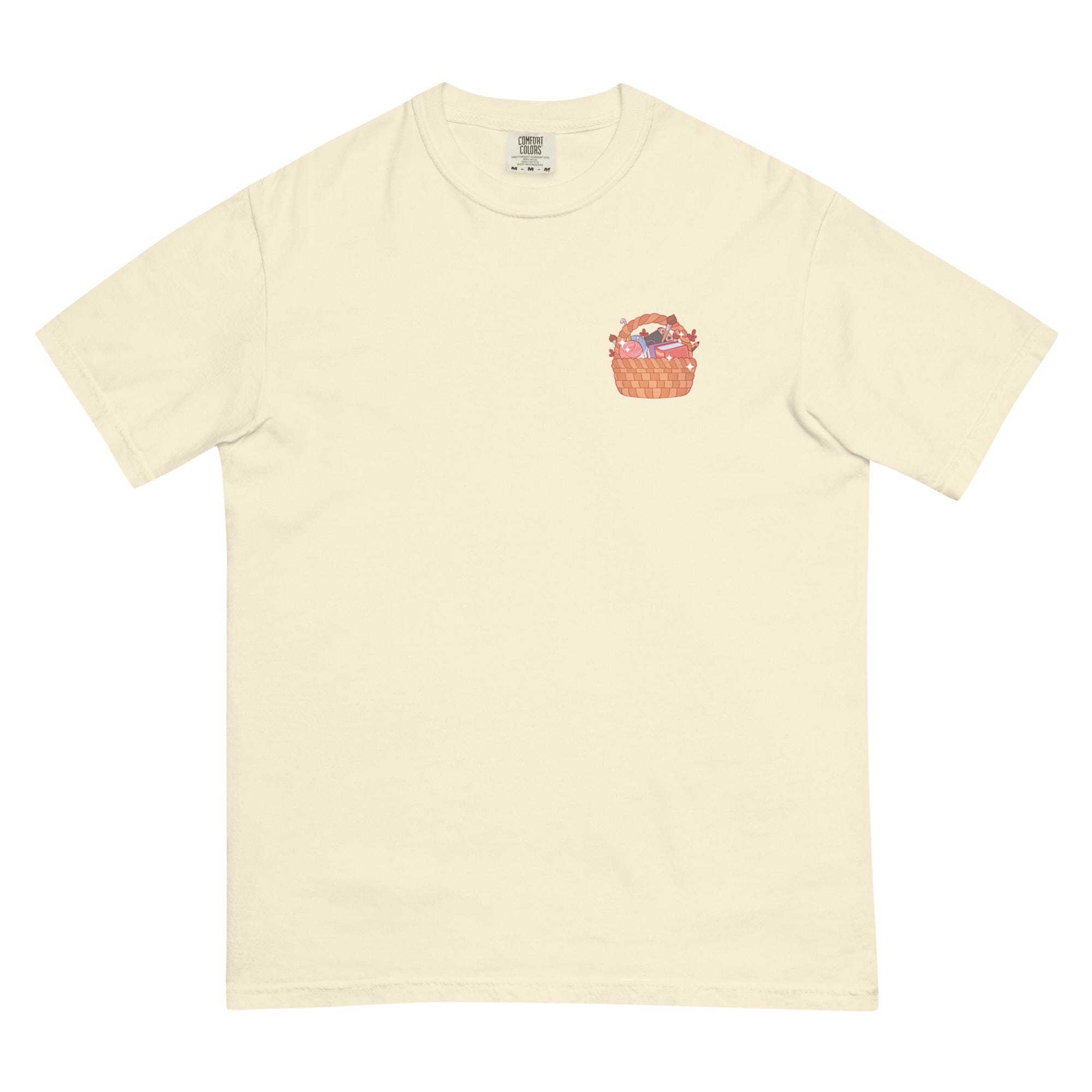 Cozy Hobby Basket | Unisex garment-dyed heavyweight t-shirt | Cozy Games & Hobbies Threads & Thistles Inventory Ivory S