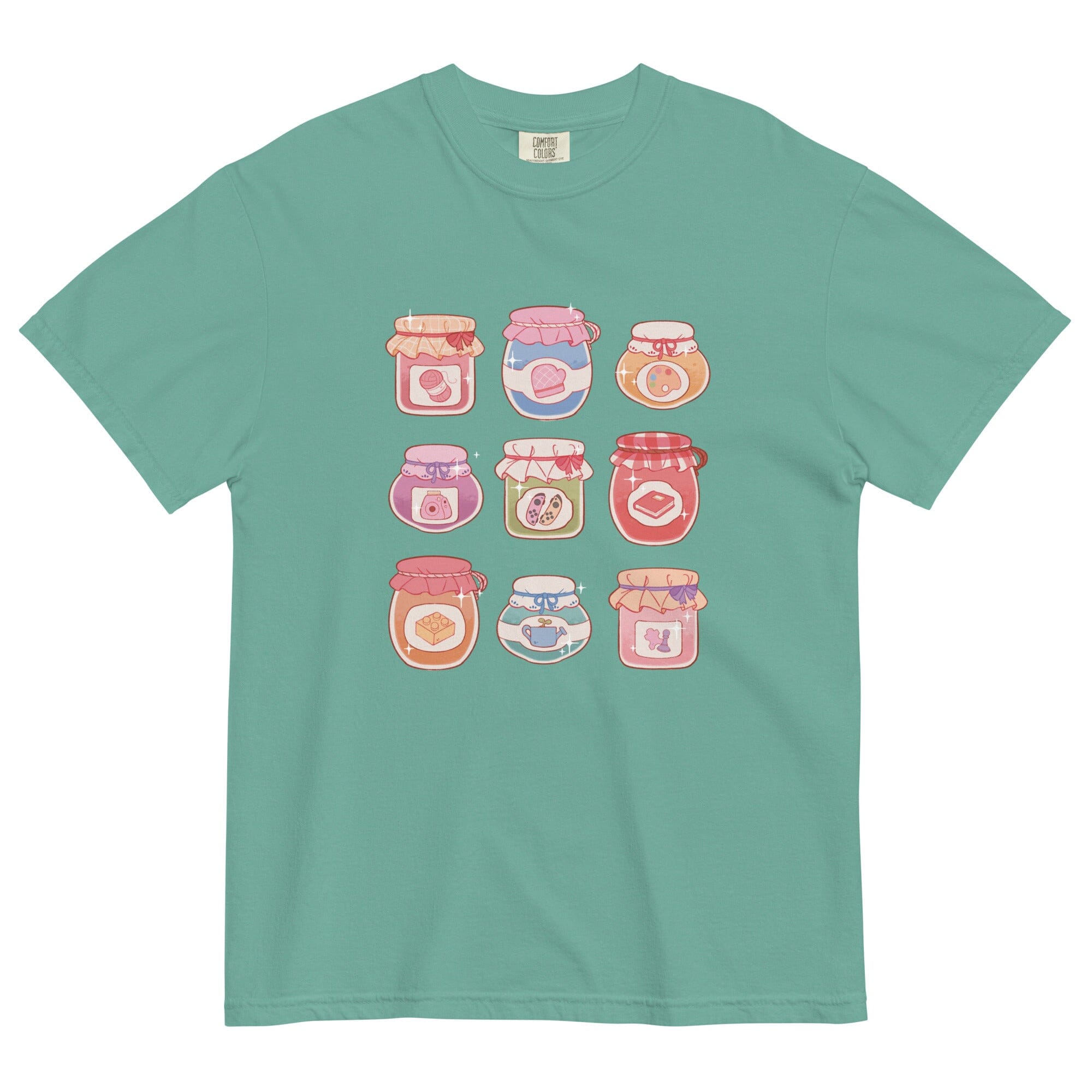 Cozy Hobby Jams | Unisex garment-dyed heavyweight t-shirt | Cozy Games & Hobbies Threads & Thistles Inventory Seafoam S
