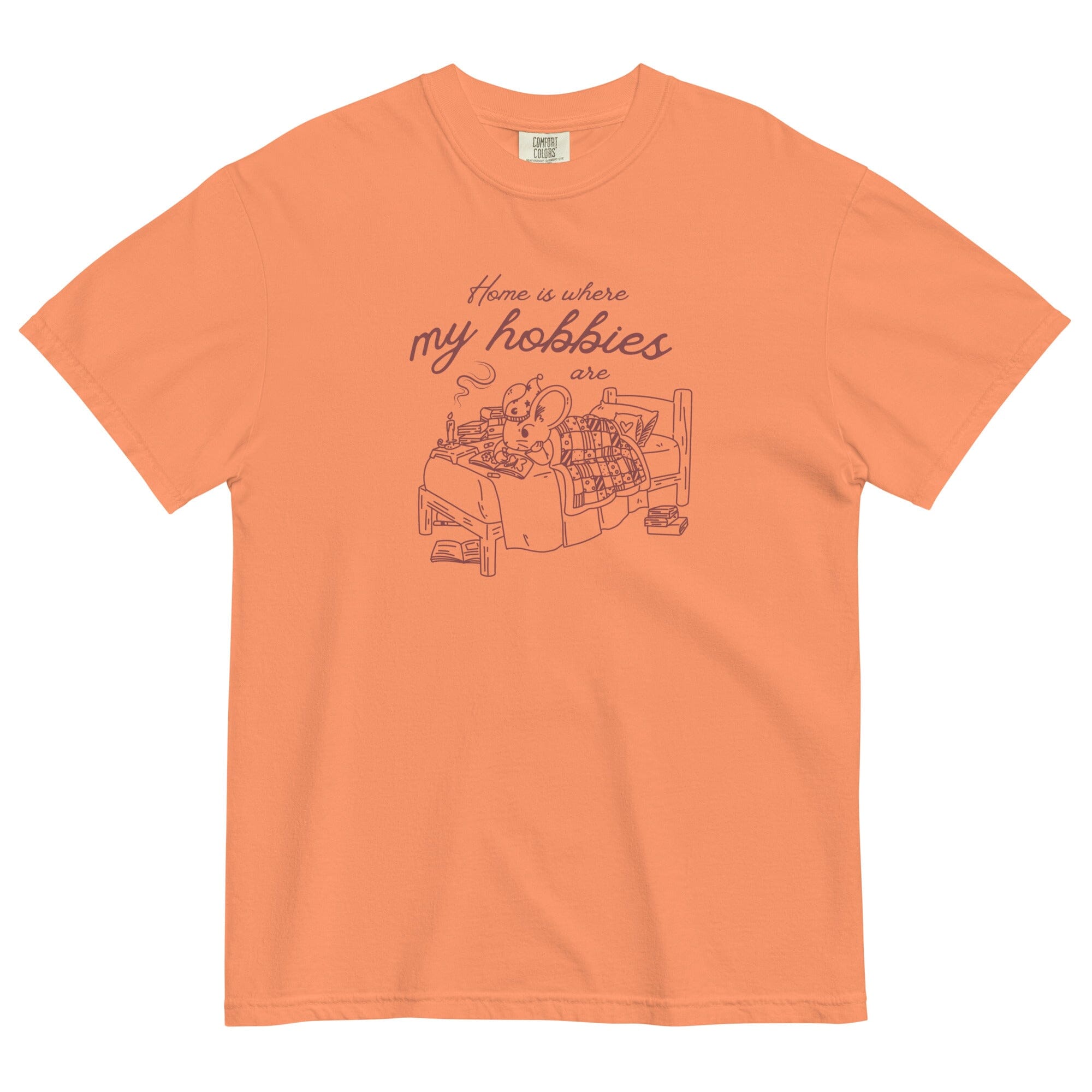 Home is where My Hobbies are | Unisex garment-dyed heavyweight t-shirt | Cozy Games & Hobbies Threads & Thistles Inventory Terracotta S
