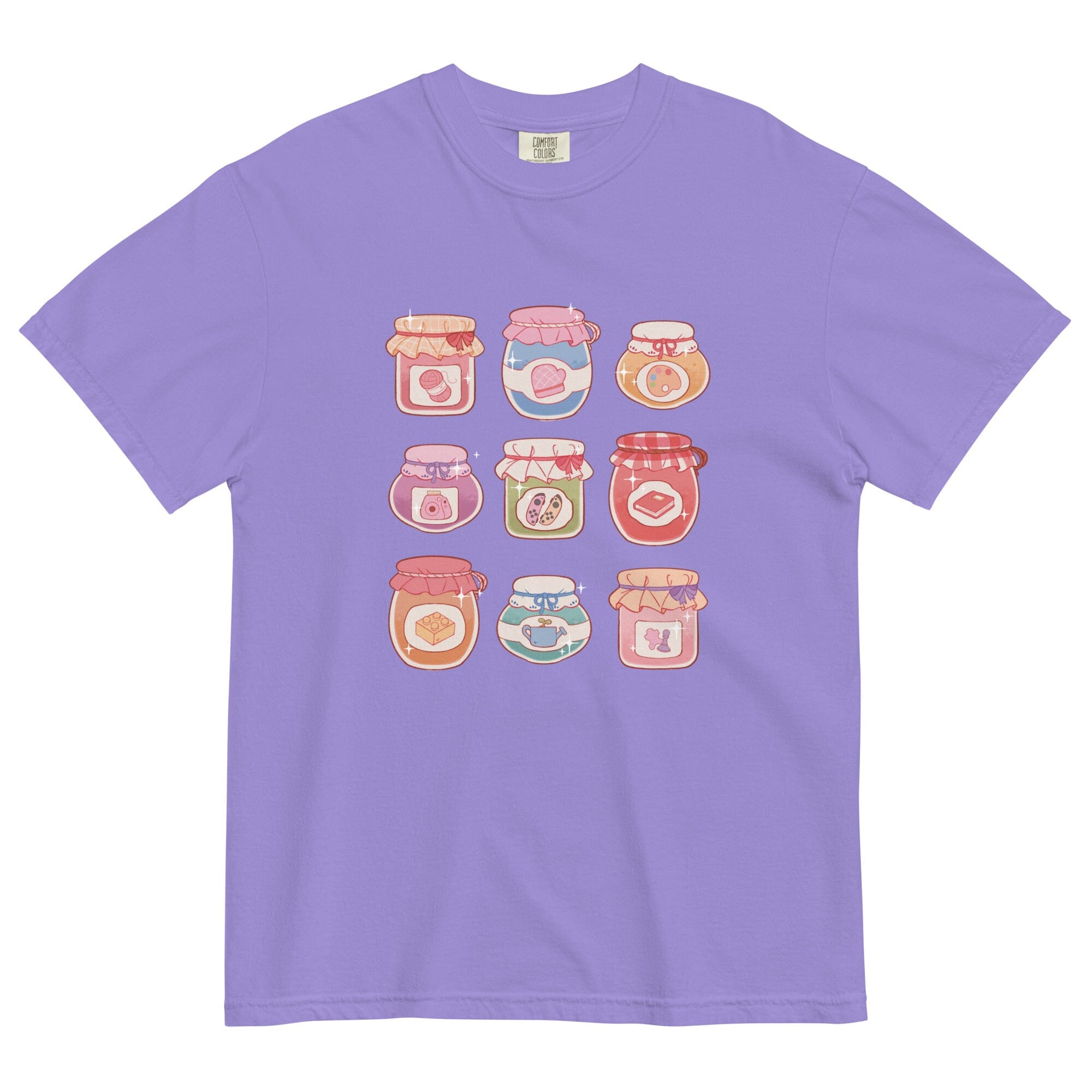 Cozy Hobby Jams | Unisex garment-dyed heavyweight t-shirt | Cozy Games & Hobbies Threads & Thistles Inventory Violet S