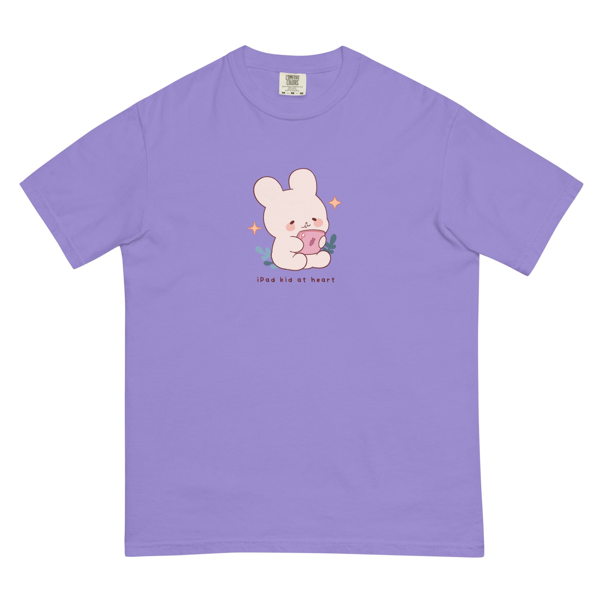 Ipad Kid | Unisex garment-dyed heavyweight t-shirt | Cozy Games & Hobbies Threads & Thistles Inventory Violet S