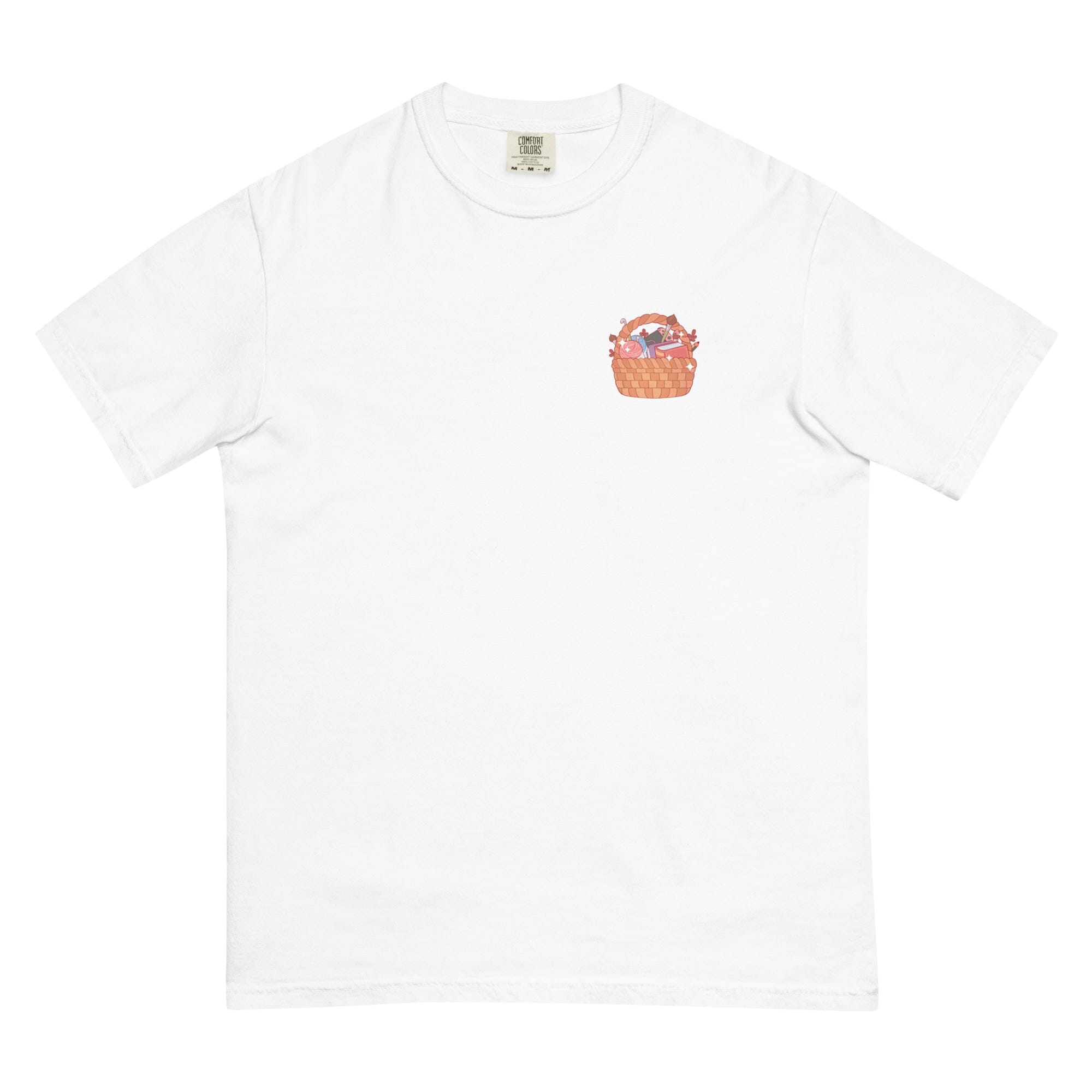 Cozy Hobby Basket | Unisex garment-dyed heavyweight t-shirt | Cozy Games & Hobbies Threads & Thistles Inventory White S