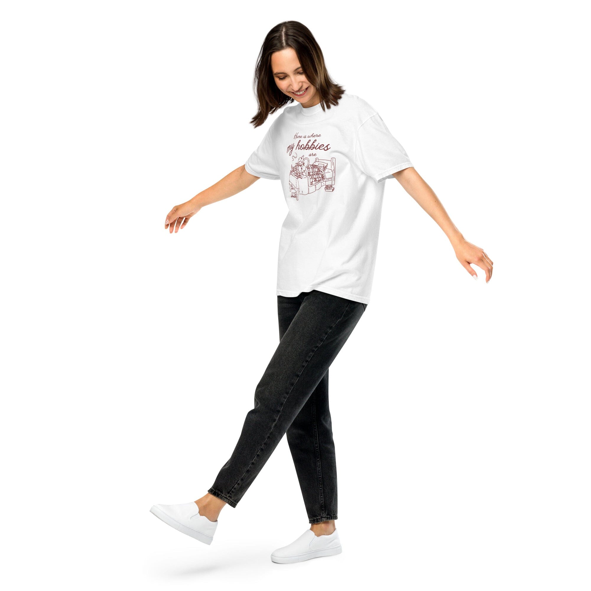 Home is where My Hobbies are | Unisex garment-dyed heavyweight t-shirt | Cozy Games & Hobbies Threads & Thistles Inventory