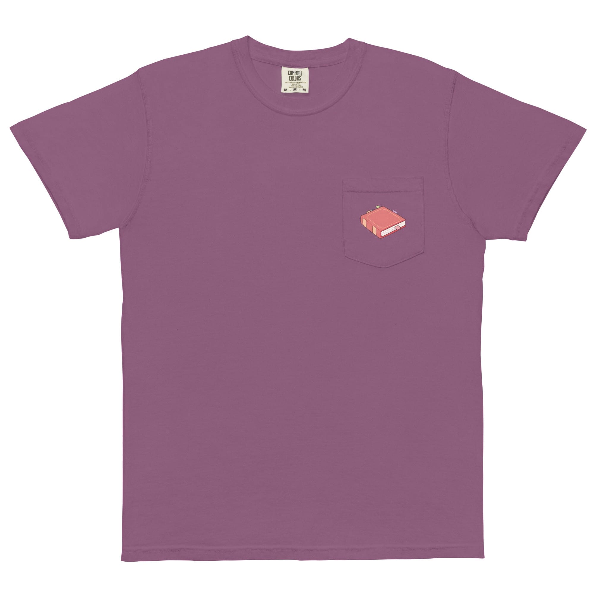 Book hobby | Unisex garment-dyed pocket t-shirt | Cozy Games & Hobbies Threads & Thistles Inventory Berry S