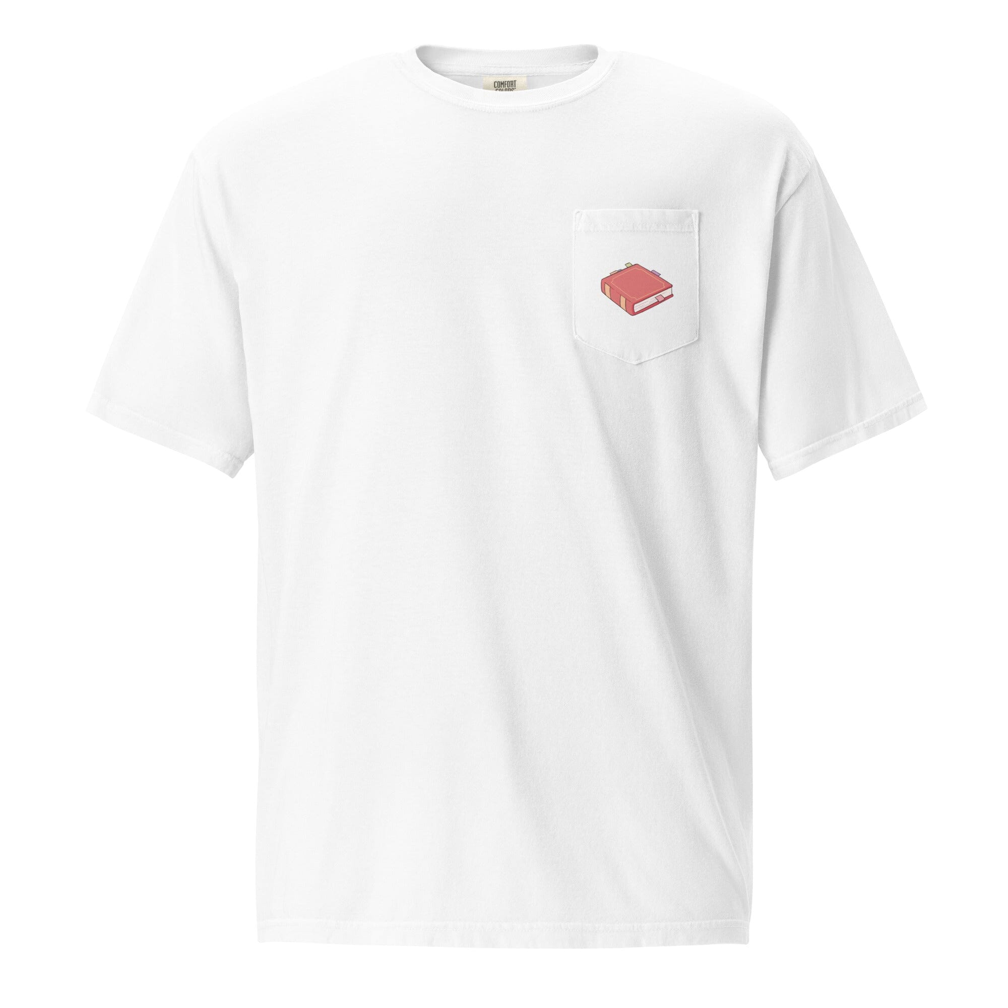 Book hobby | Unisex garment-dyed pocket t-shirt | Cozy Games & Hobbies Threads & Thistles Inventory