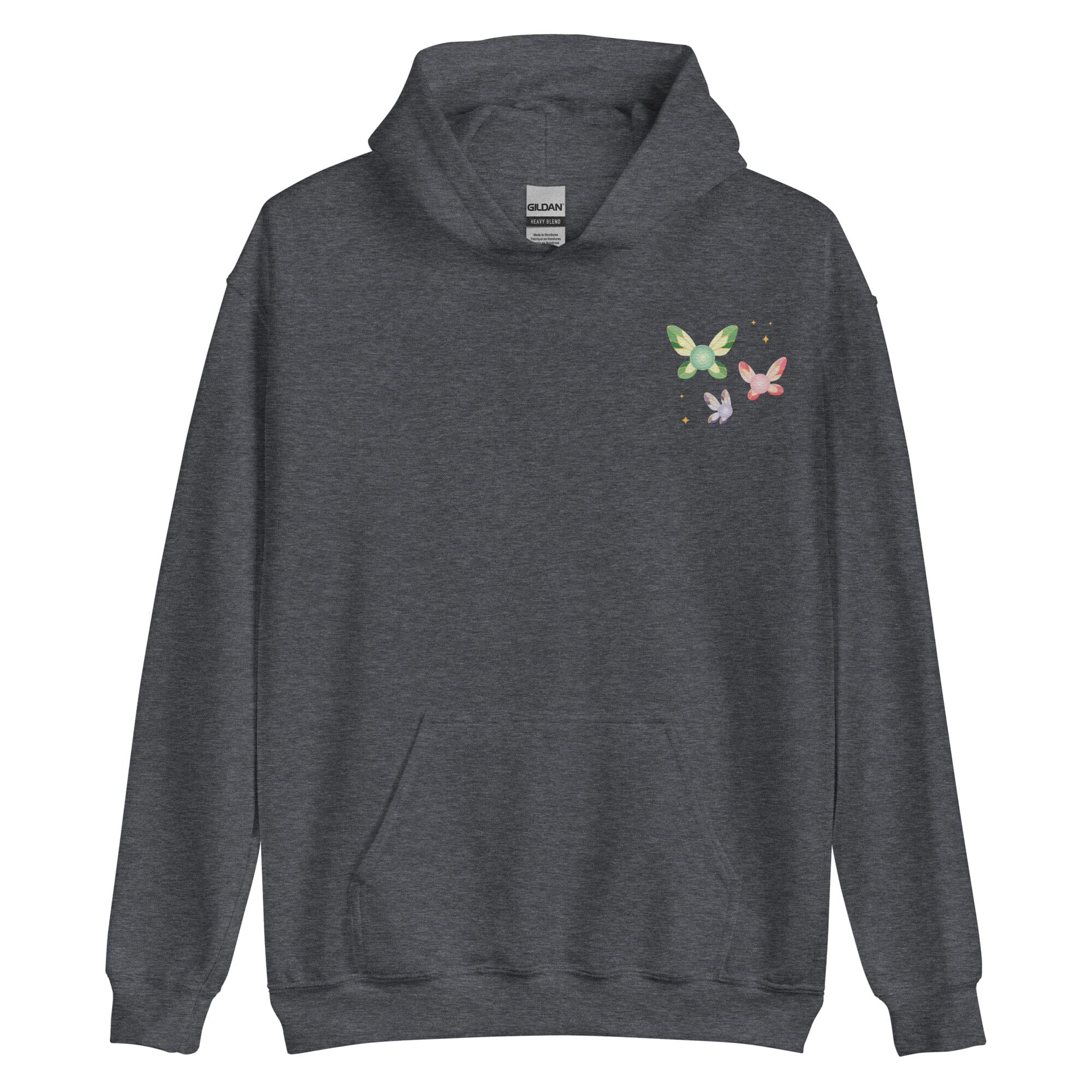 Navi Fairies | Embroidered Unisex Hoodie | The Legend of Zelda Threads & Thistles Inventory Dark Heather S