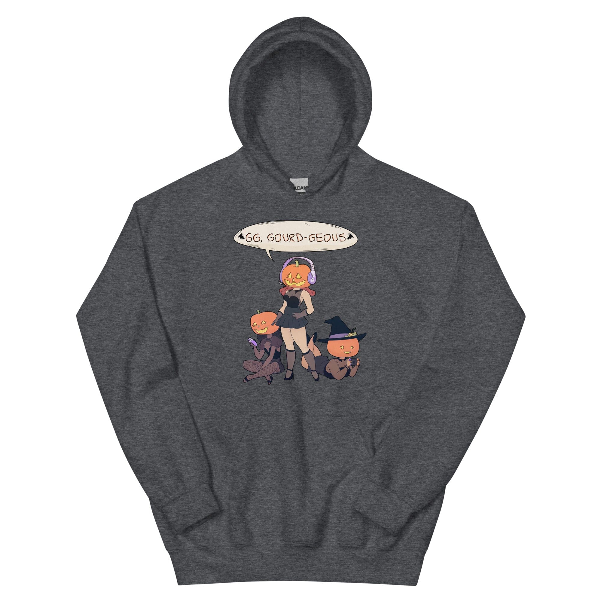 GG, Gourd-geous | Unisex Hoodie | Fall Halloween Threads & Thistles Inventory Dark Heather S
