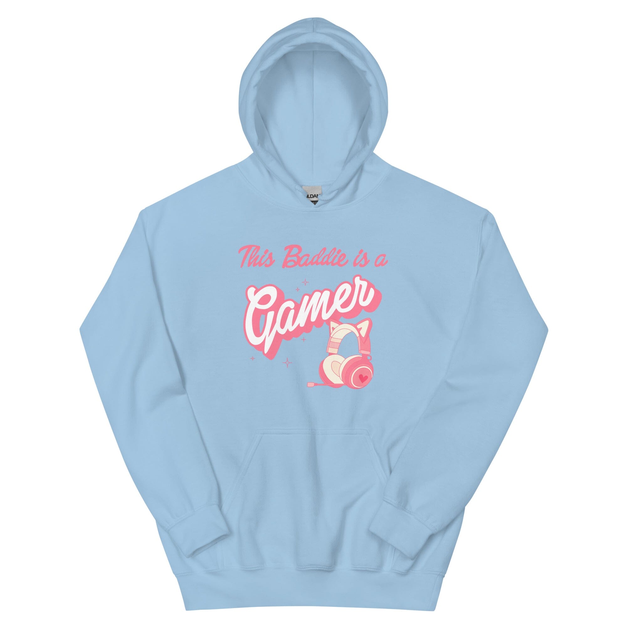 This Baddie is a Gamer | Unisex Hoodie | Feminist Gamer Threads & Thistles Inventory Light Blue S