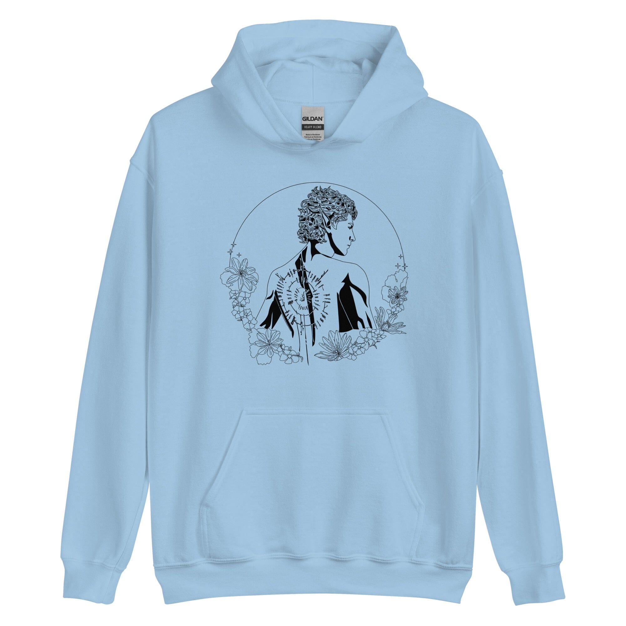 Astarion | Unisex Hoodie | Baldur's Gate Threads & Thistles Inventory Light Blue S