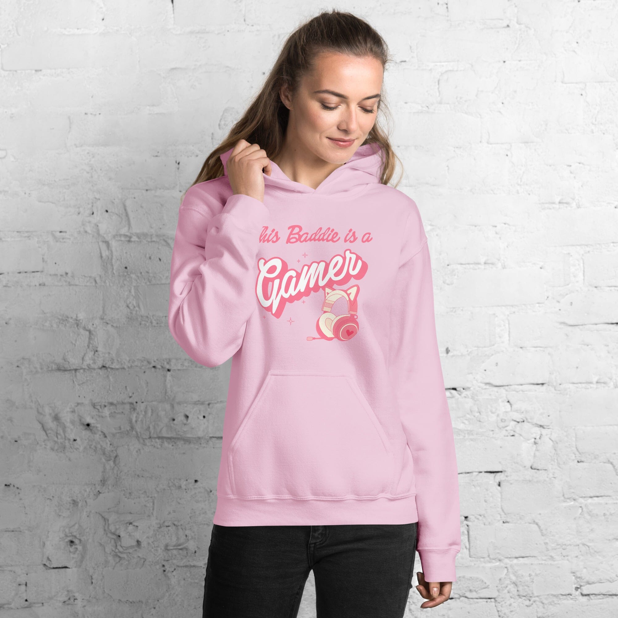 This Baddie is a Gamer | Unisex Hoodie | Feminist Gamer Threads & Thistles Inventory 