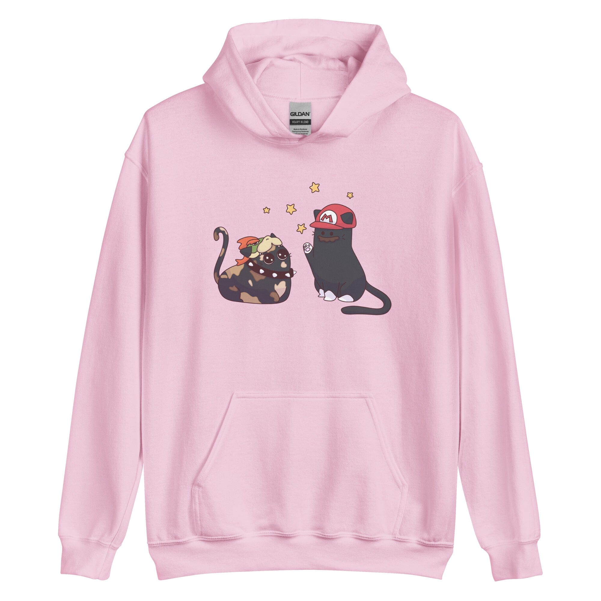 Team Bowser & Mario Kitties | Unisex Hoodie | TTI Stream Threads & Thistles Inventory Light Pink S