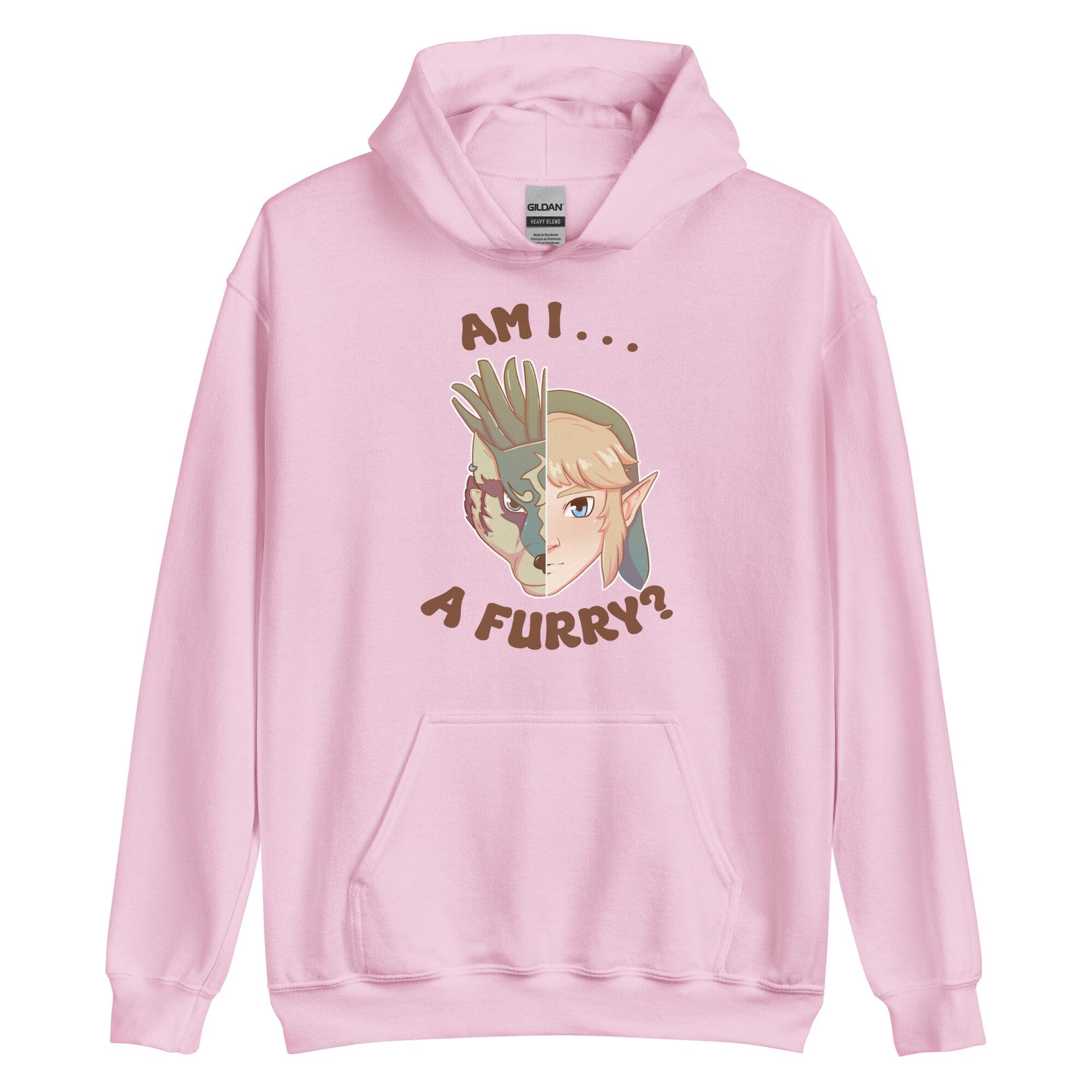 Am I a Furry? | Unisex Hoodie | Titty Tea Zelda Threads & Thistles Inventory Light Pink S