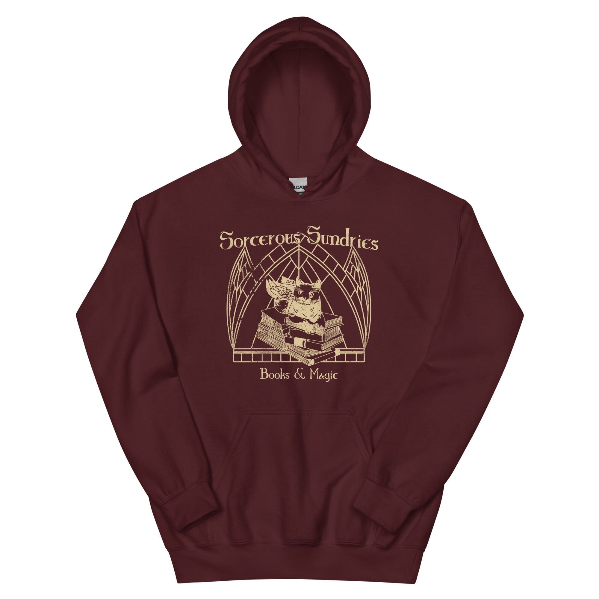 Sorcerous Sundries | Unisex Hoodie | Baldur's Gate Threads & Thistles Inventory Maroon S