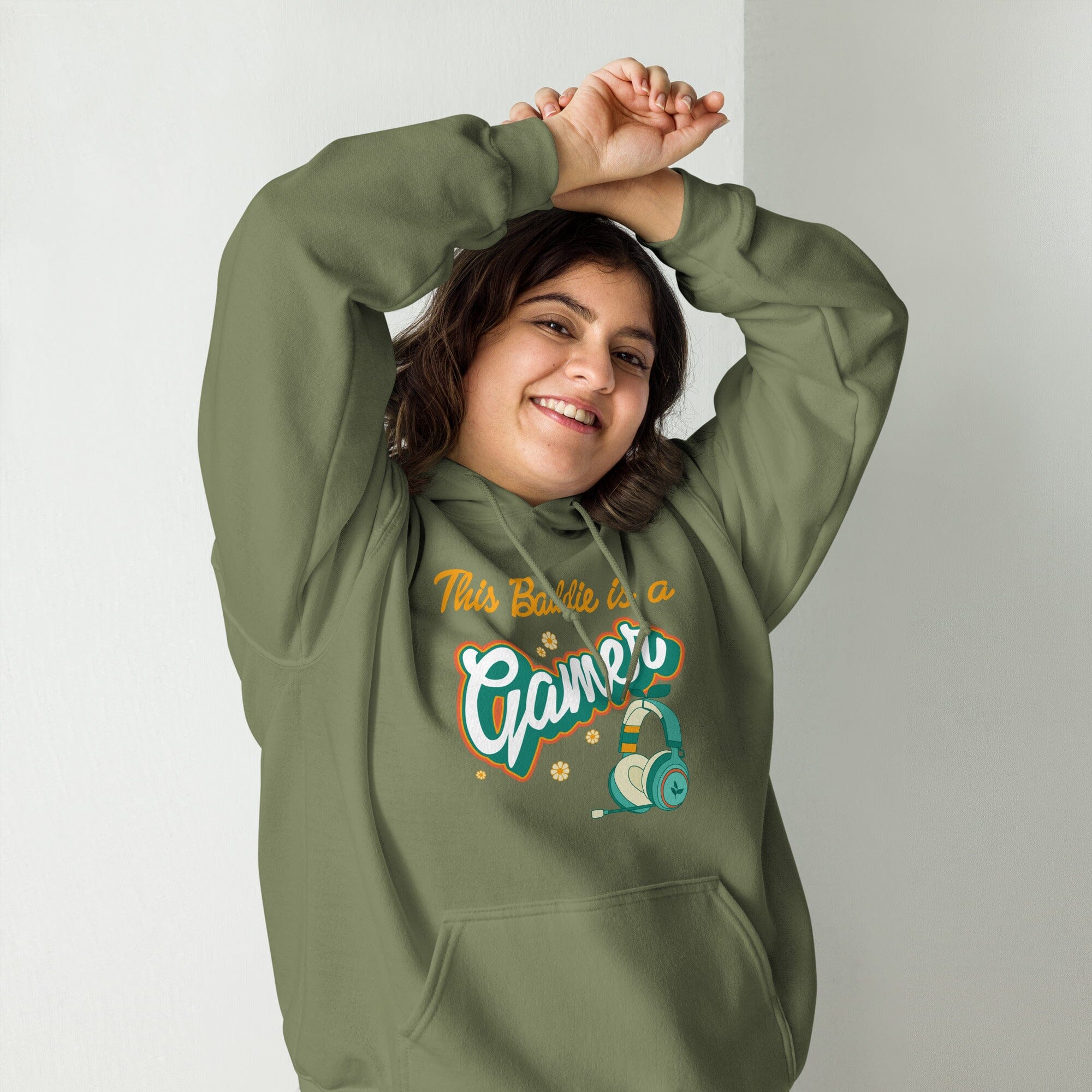 This Baddie is a Gamer | Unisex Hoodie | Feminist Gamer Threads & Thistles Inventory