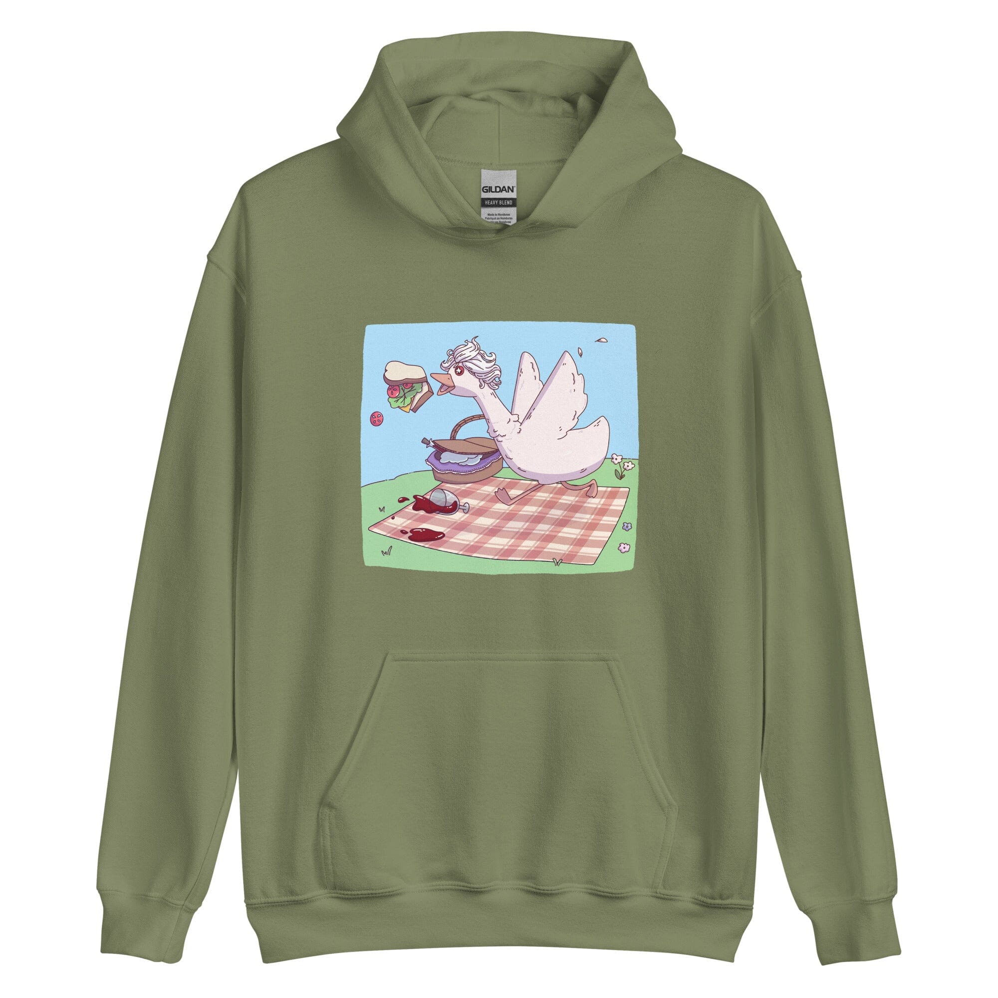 Goosestarion | Unisex Hoodie | Baldur's Gate Threads & Thistles Inventory Military Green S