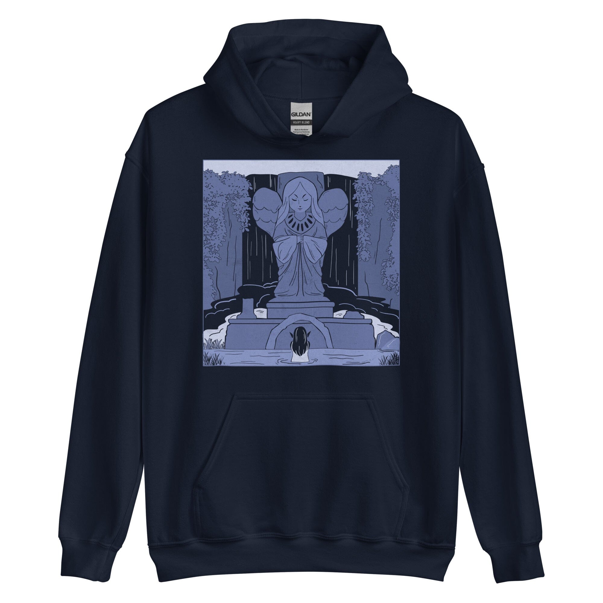 Goddess Statue | Unisex Hoodie | The Legend of Zelda Threads & Thistles Inventory Navy S