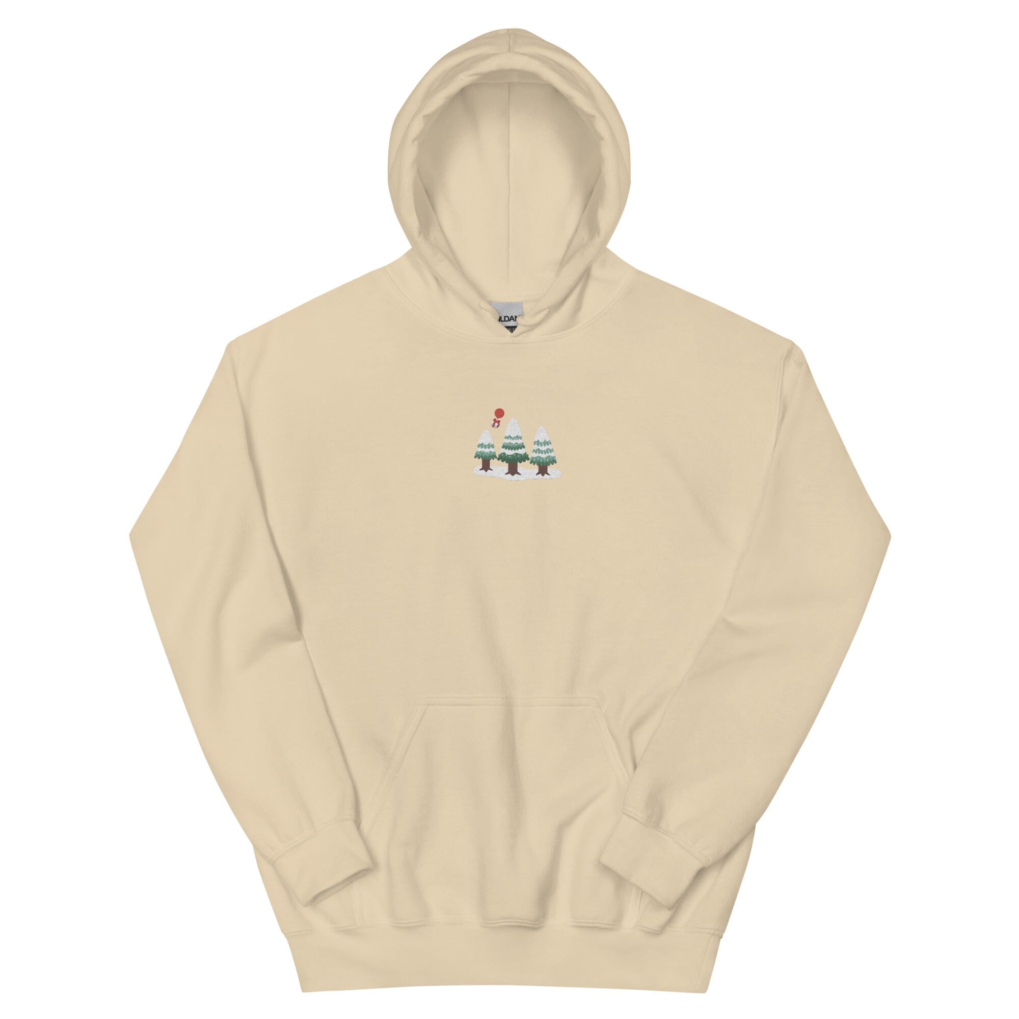 Cozy Animal Crossing Christmas | Embroidered Unisex Hoodie | Animal Crossing Threads & Thistles Inventory Sand S