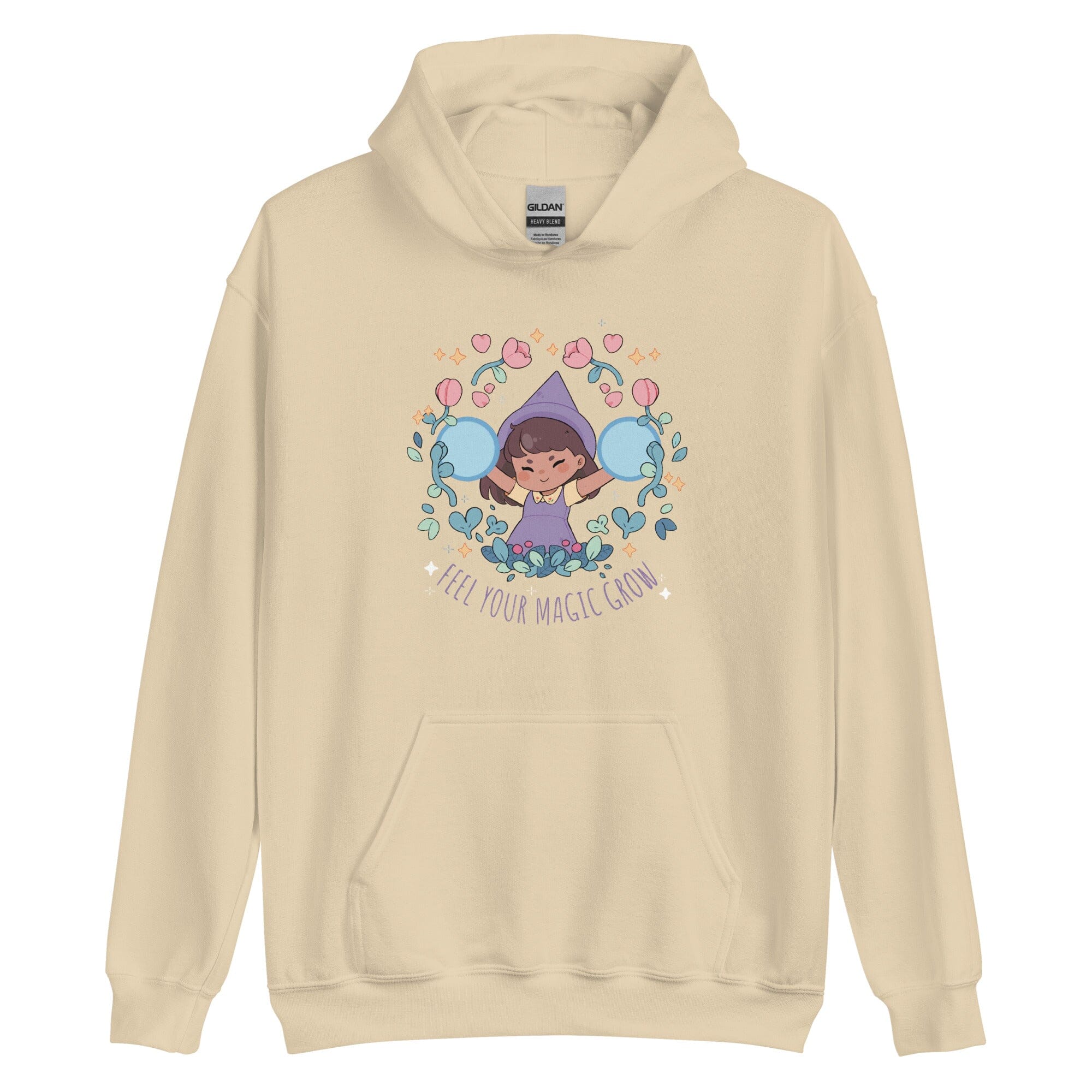 Feel Your Magic Grow | Unisex Hoodie | Fields of Mistria Threads & Thistles Inventory Sand S