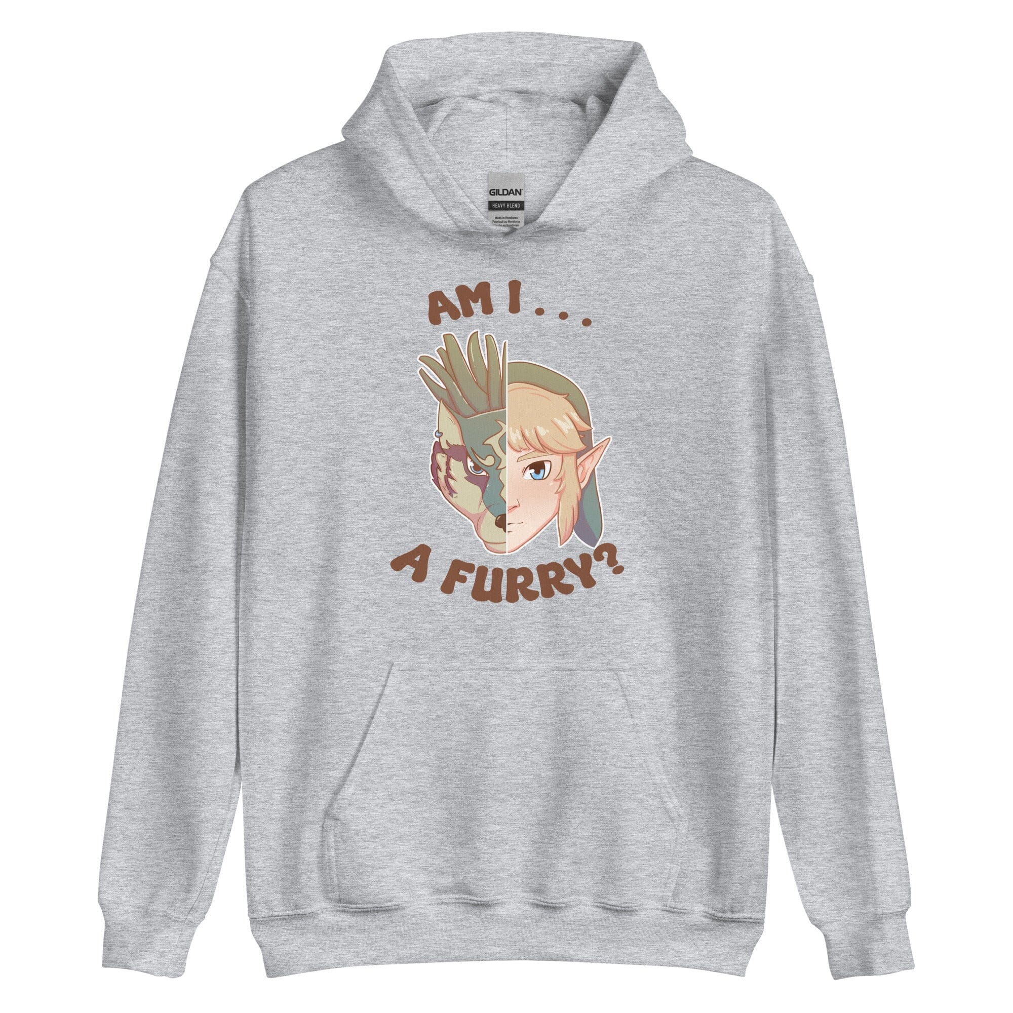 Am I a Furry? | Unisex Hoodie | Titty Tea Zelda Threads & Thistles Inventory Sport Grey S