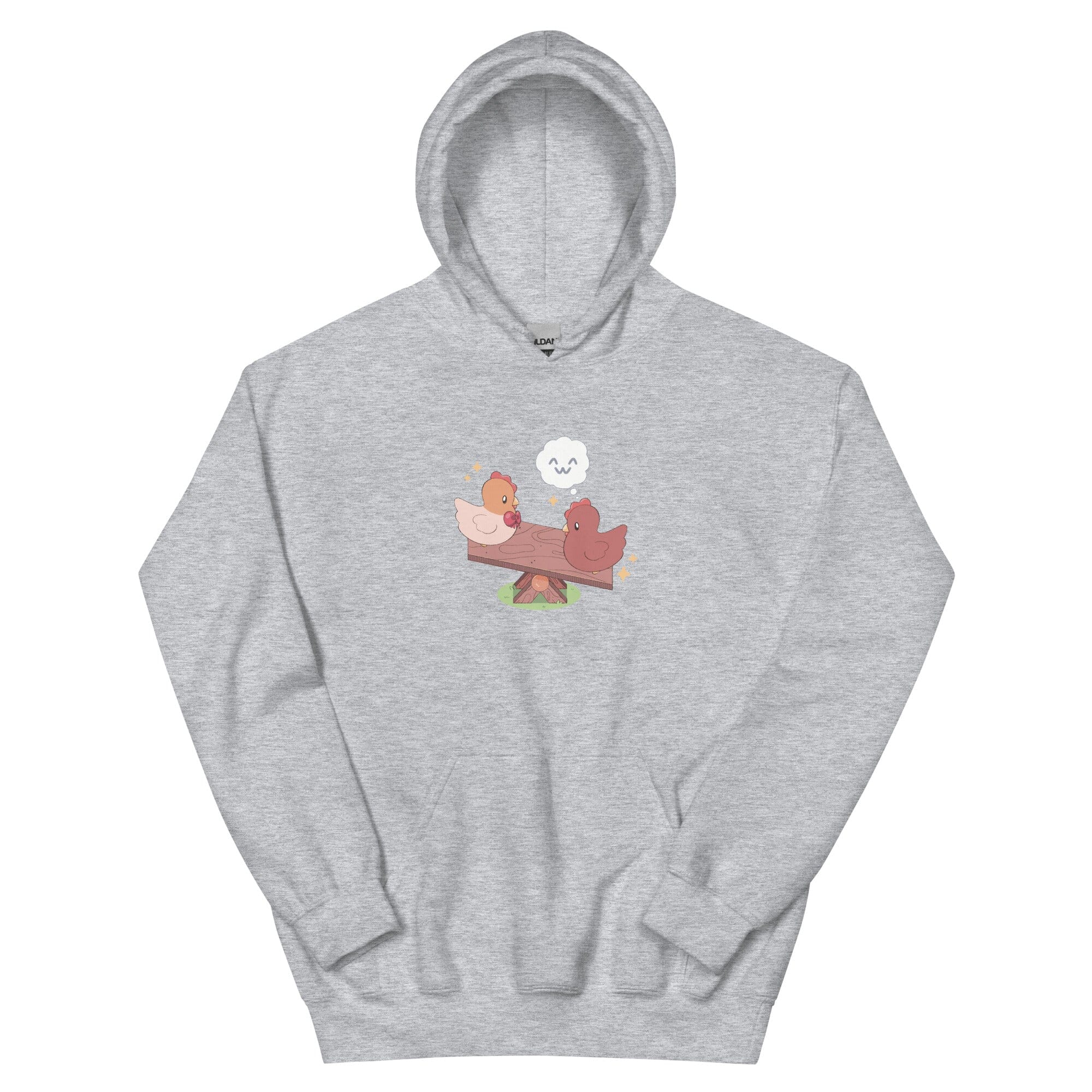 Chicken Seesaw | Unisex Hoodie | Fields of Mistria Threads & Thistles Inventory Sport Grey S