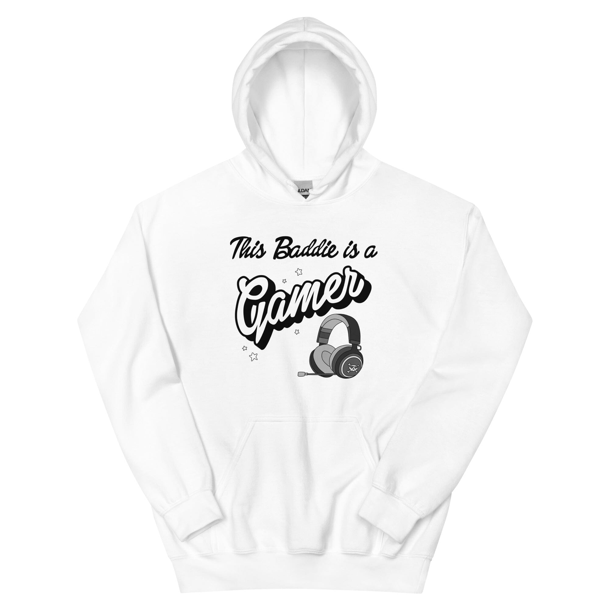 This Baddie is a Gamer | Unisex Hoodie | Feminist Gamer Threads & Thistles Inventory White S