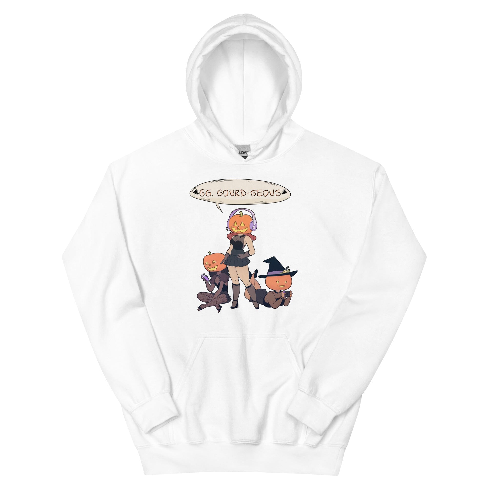 GG, Gourd-geous | Unisex Hoodie | Fall Halloween Threads & Thistles Inventory White S