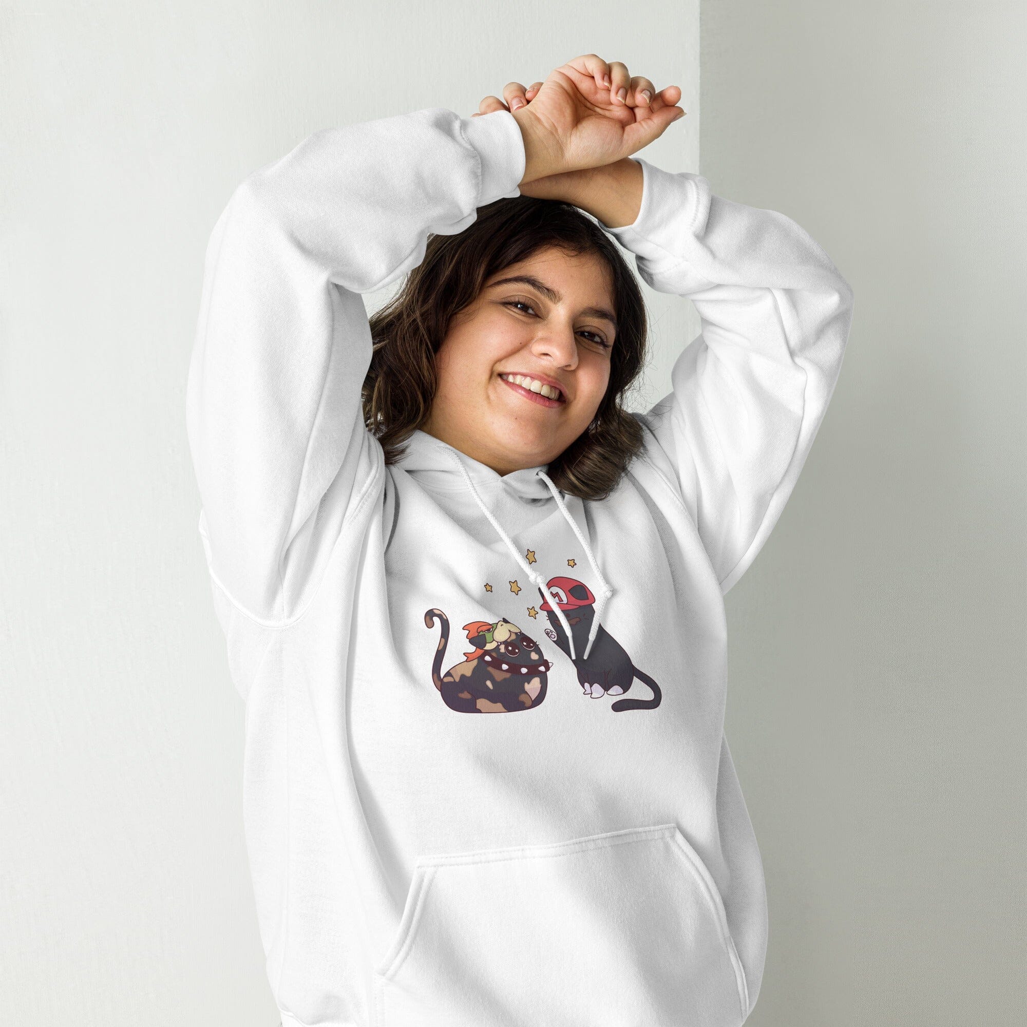 Team Bowser & Mario Kitties | Unisex Hoodie | TTI Stream Threads & Thistles Inventory