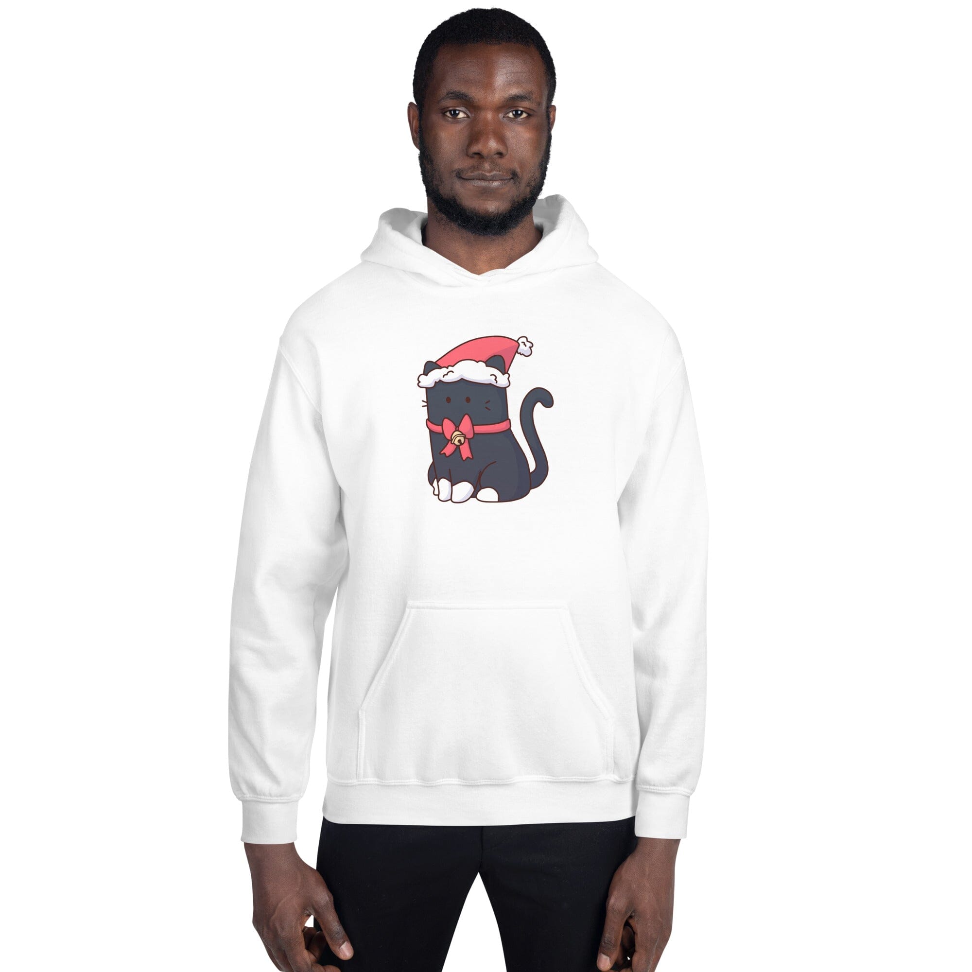 Christmas Tuxedo Kitty | Unisex Hoodie | TTI Stream Christmas Threads & Thistles Inventory
