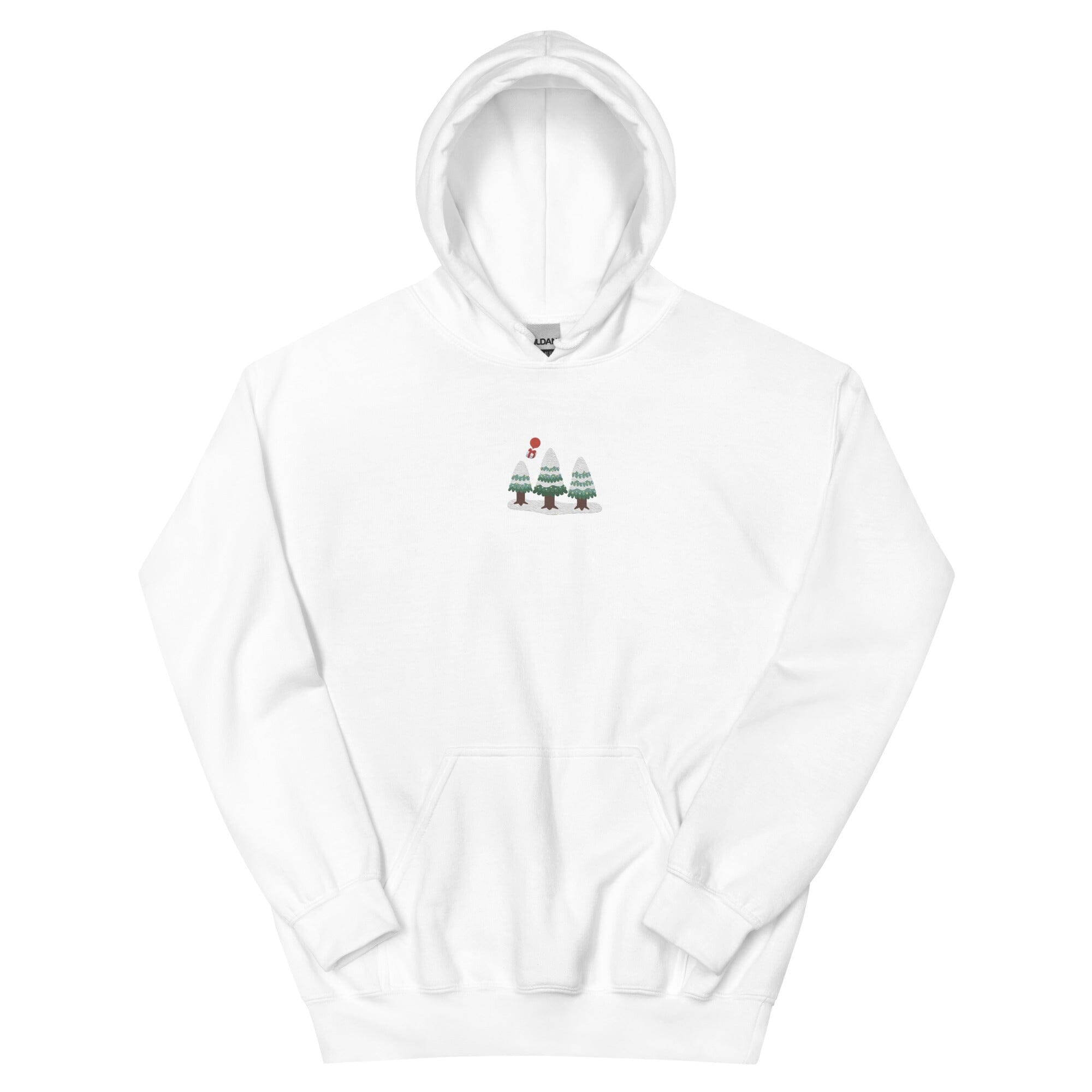 Cozy Animal Crossing Christmas | Embroidered Unisex Hoodie | Animal Crossing Threads & Thistles Inventory White S