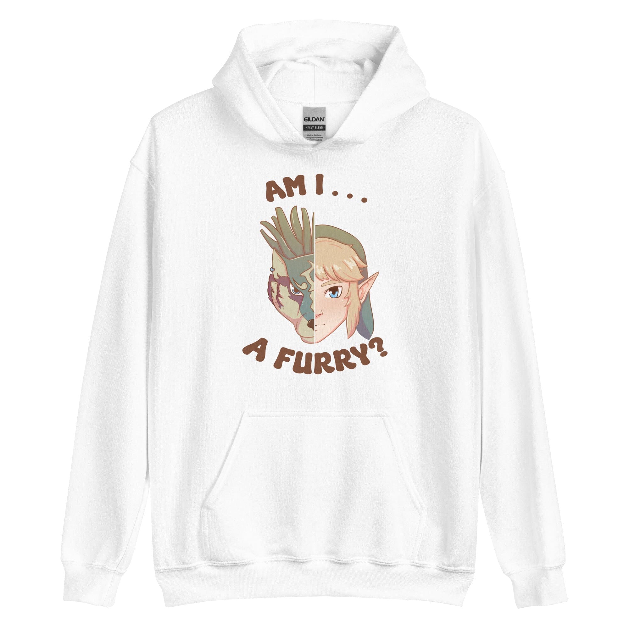 Am I a Furry? | Unisex Hoodie | Titty Tea Zelda Threads & Thistles Inventory White S