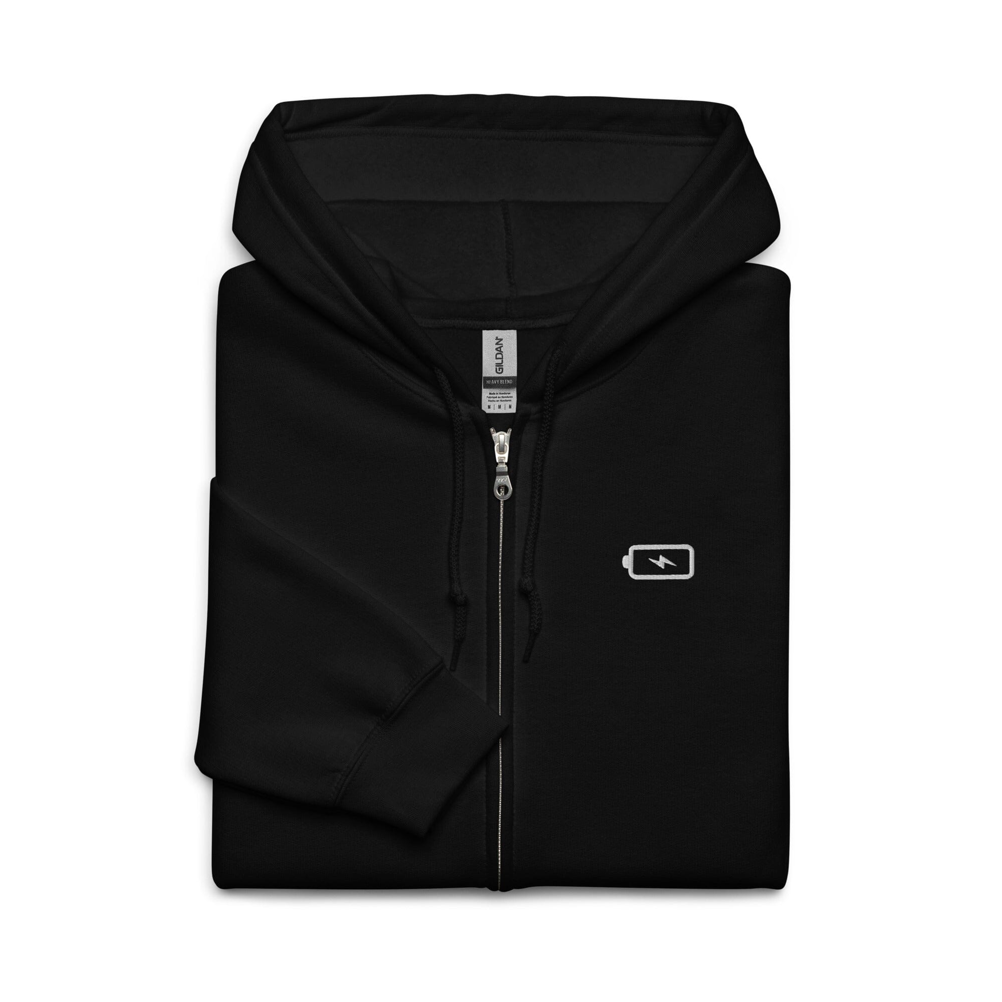 Taking Time to Recharge | Embroidered Unisex heavy blend zip hoodie | Gamer Affirmations Hoodies Threads & Thistles Inventory Black S