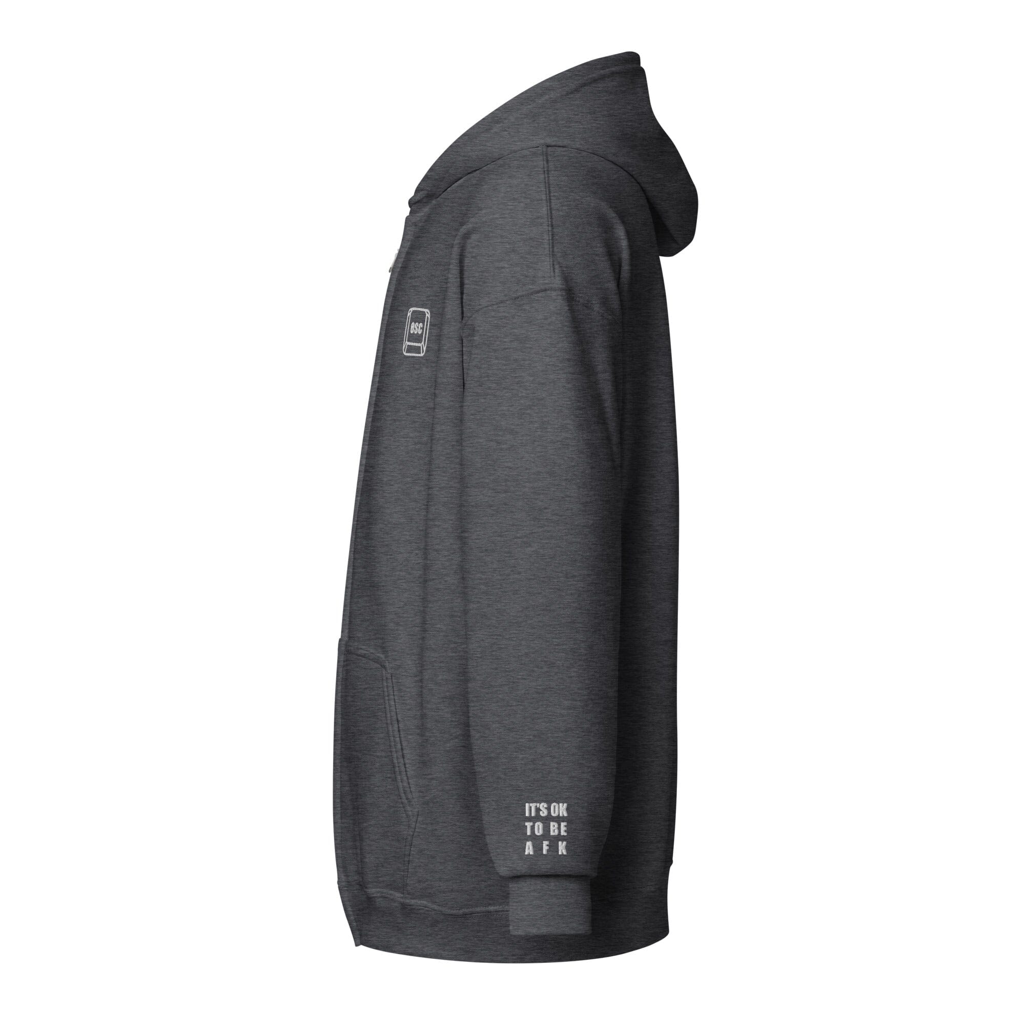 It's Ok to be AFK | Embroidered Unisex heavy blend zip hoodie | Gamer Affirmations Hoodies Threads & Thistles Inventory