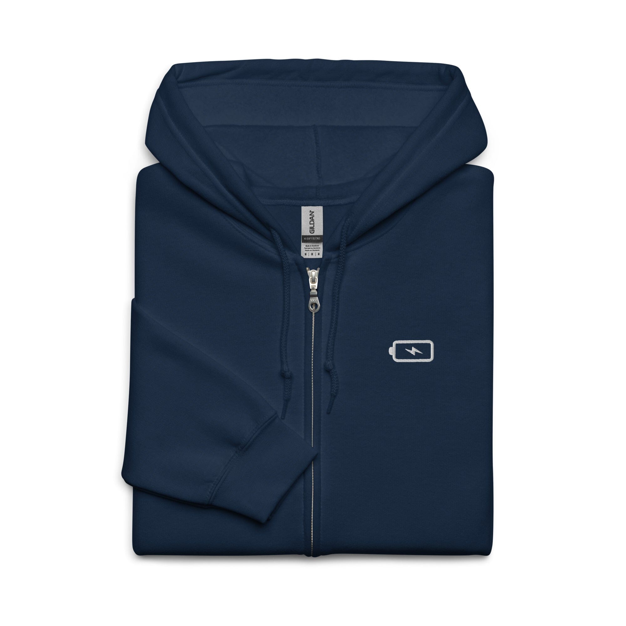Taking Time to Recharge | Embroidered Unisex heavy blend zip hoodie | Gamer Affirmations Hoodies Threads & Thistles Inventory Navy S