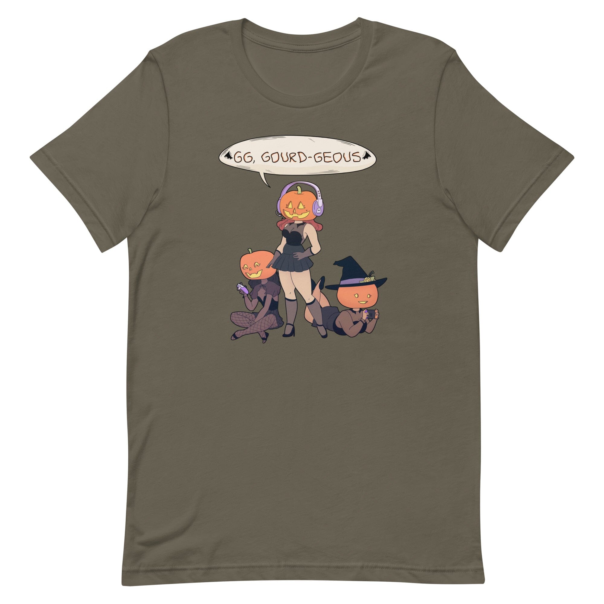 GG, Gourd-geous | Unisex t-shirt | Fall Halloween Threads & Thistles Inventory Army S