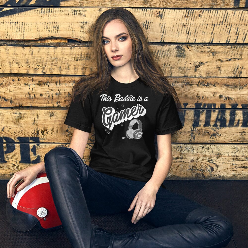 This Baddie is a Gamer | Unisex t-shirt | Feminist Gamer Threads & Thistles Inventory