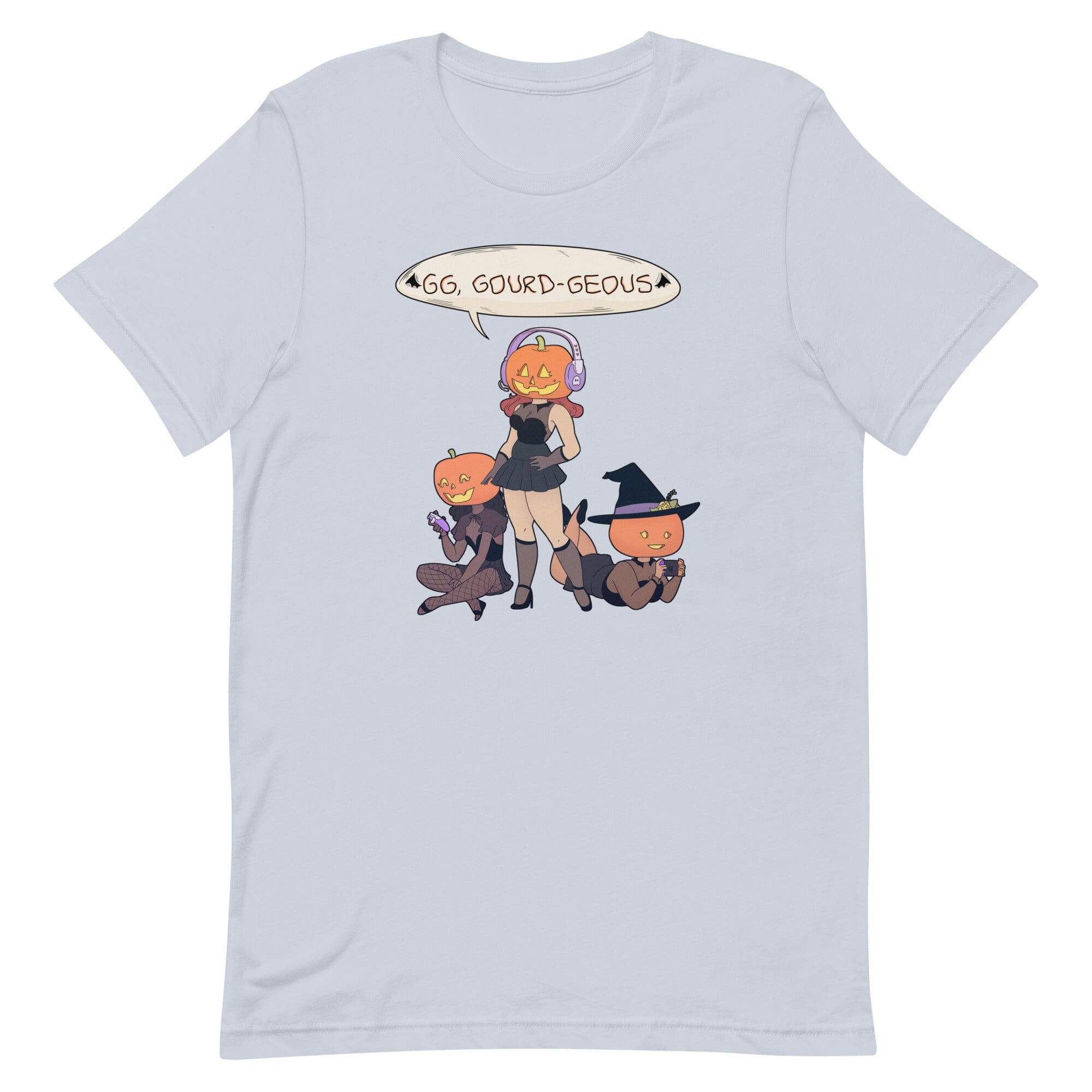 GG, Gourd-geous | Unisex t-shirt | Fall Halloween Threads & Thistles Inventory Light Blue XS