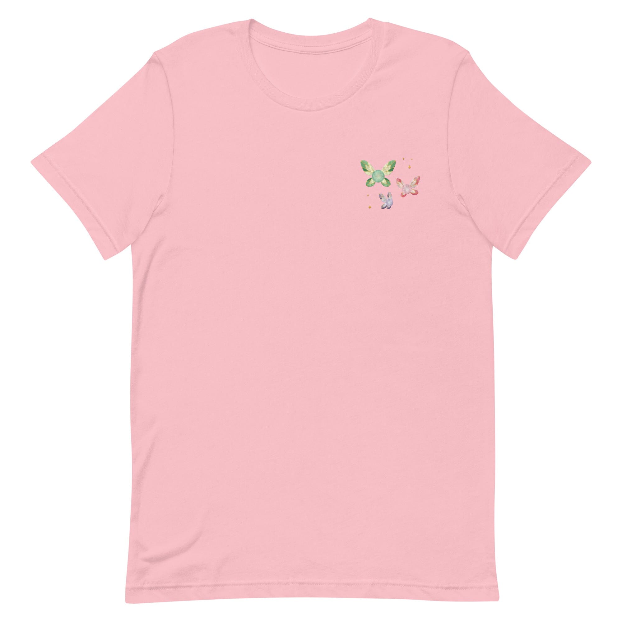 Navi Fairies | Embroidered Unisex t-shirt | The Legend of Zelda Threads & Thistles Inventory Pink S