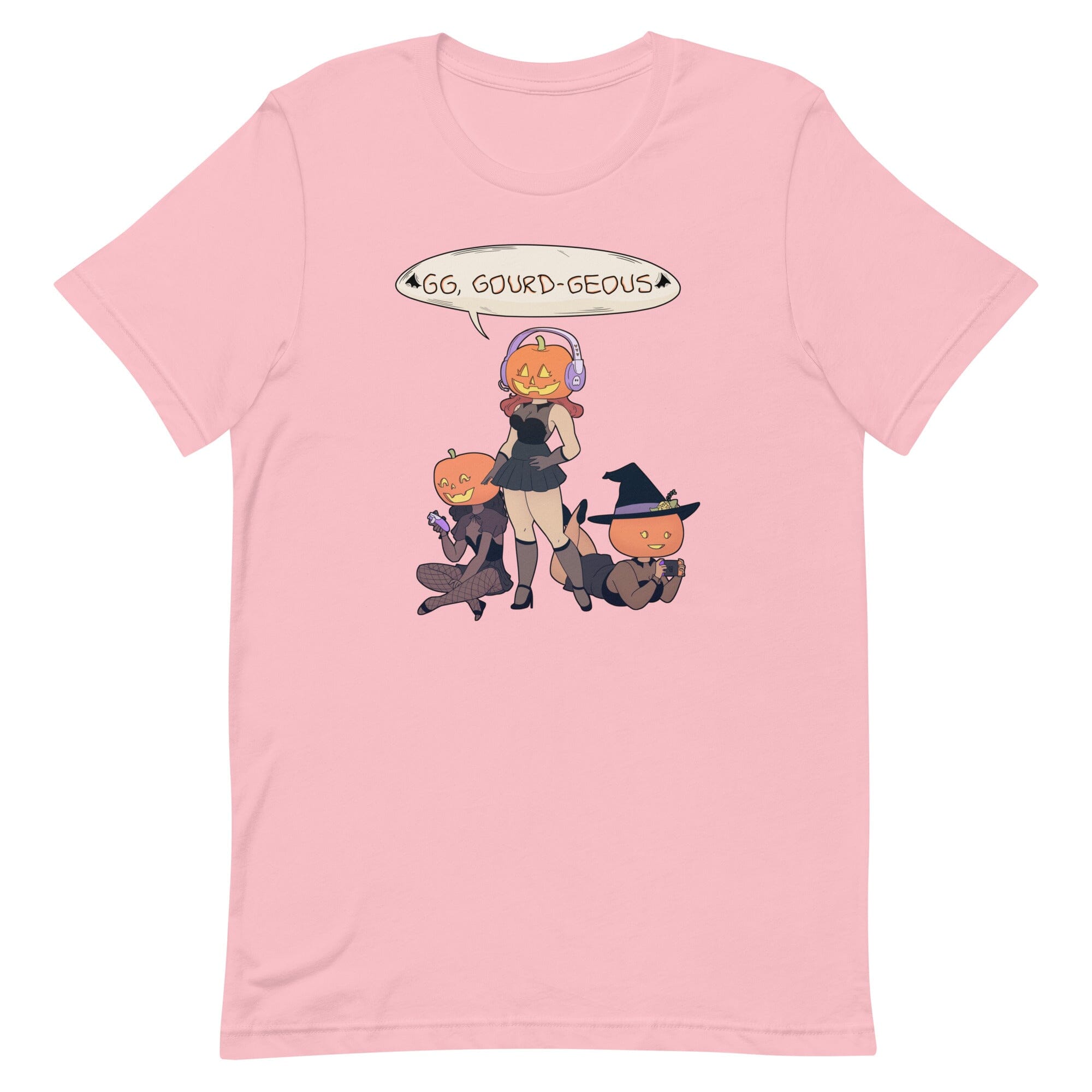 GG, Gourd-geous | Unisex t-shirt | Fall Halloween Threads & Thistles Inventory Pink S