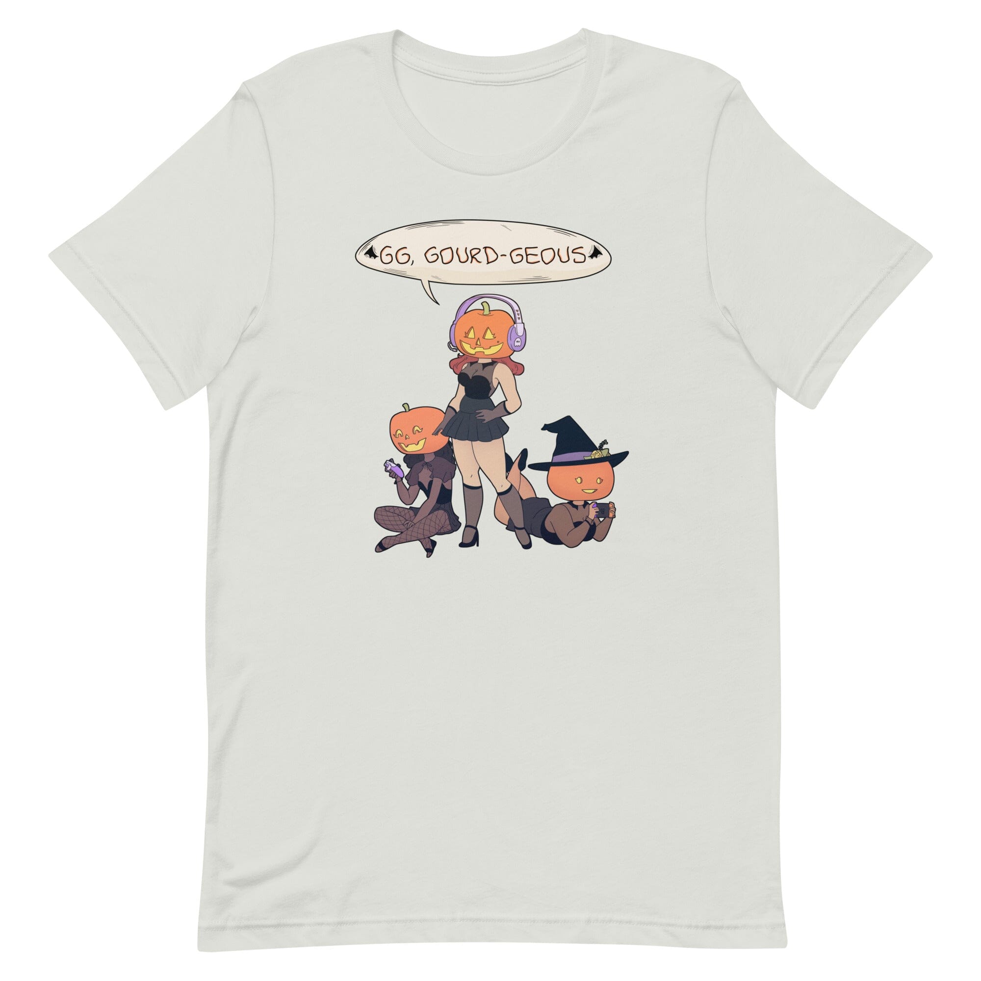 GG, Gourd-geous | Unisex t-shirt | Fall Halloween Threads & Thistles Inventory Silver S