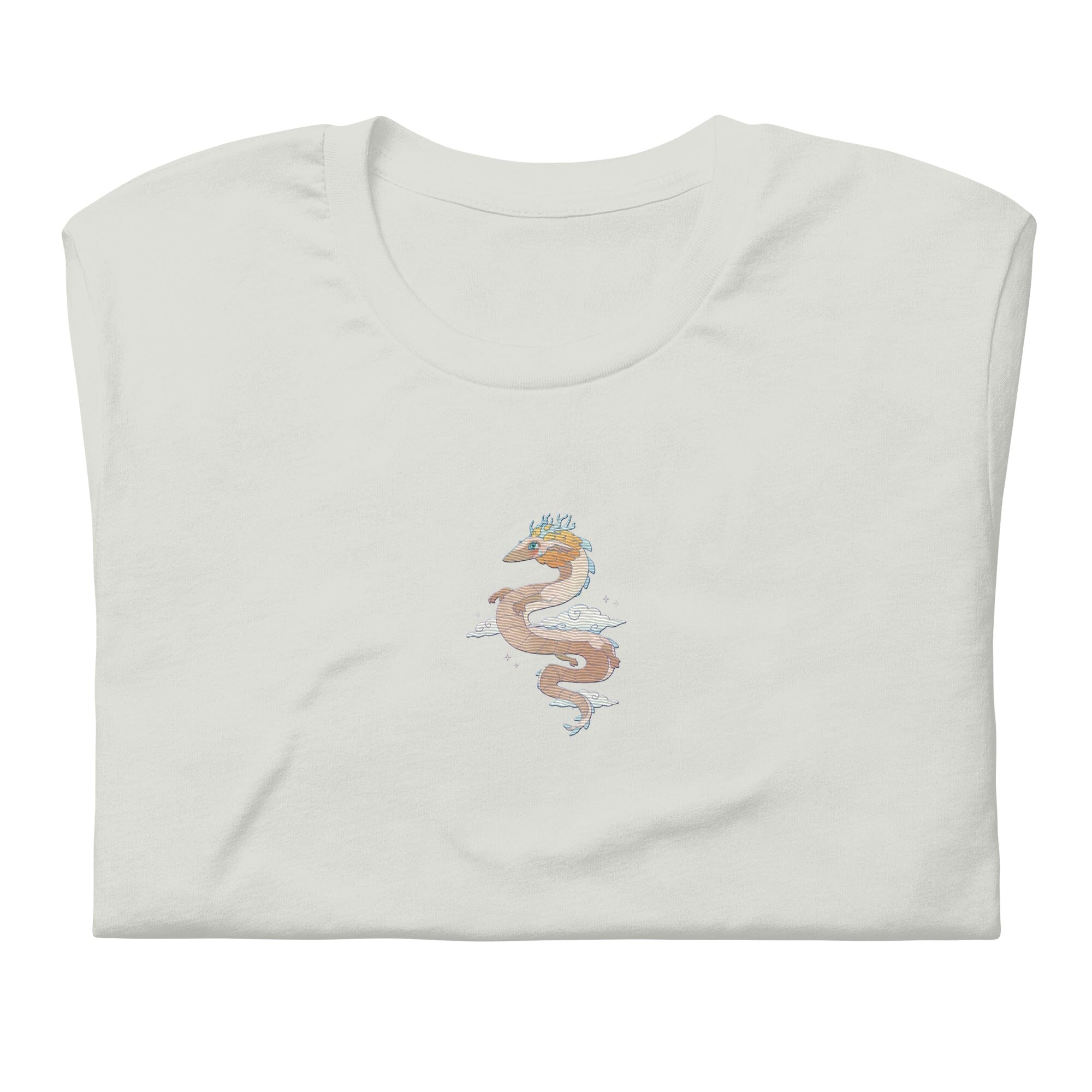 Light Dragon | Embroidered Unisex t-shirt | Zelda Titty Tea Threads & Thistles Inventory Silver S