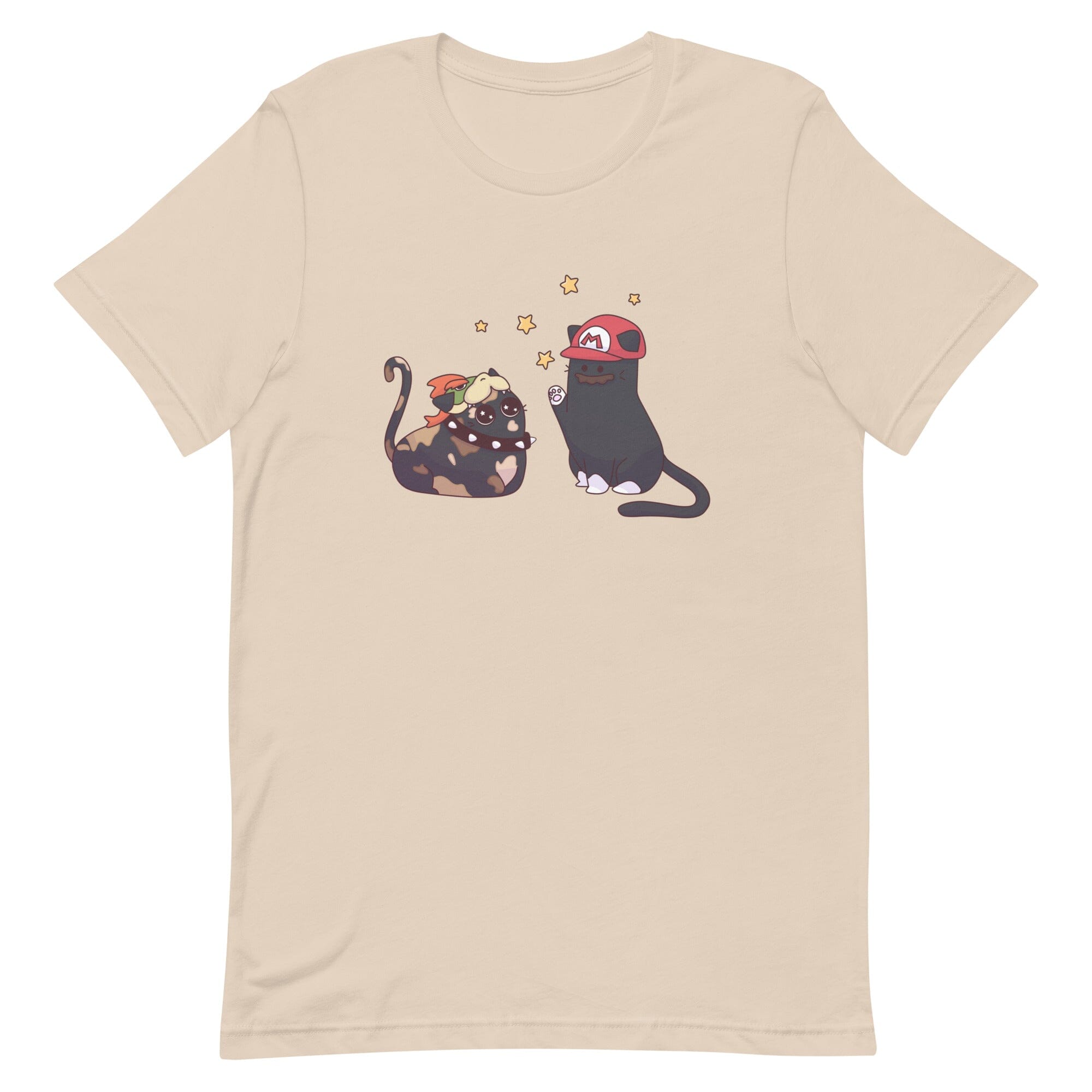 Team Bowser & Mario Kitties | Unisex t-shirt | TTI Stream Threads & Thistles Inventory Soft Cream XS