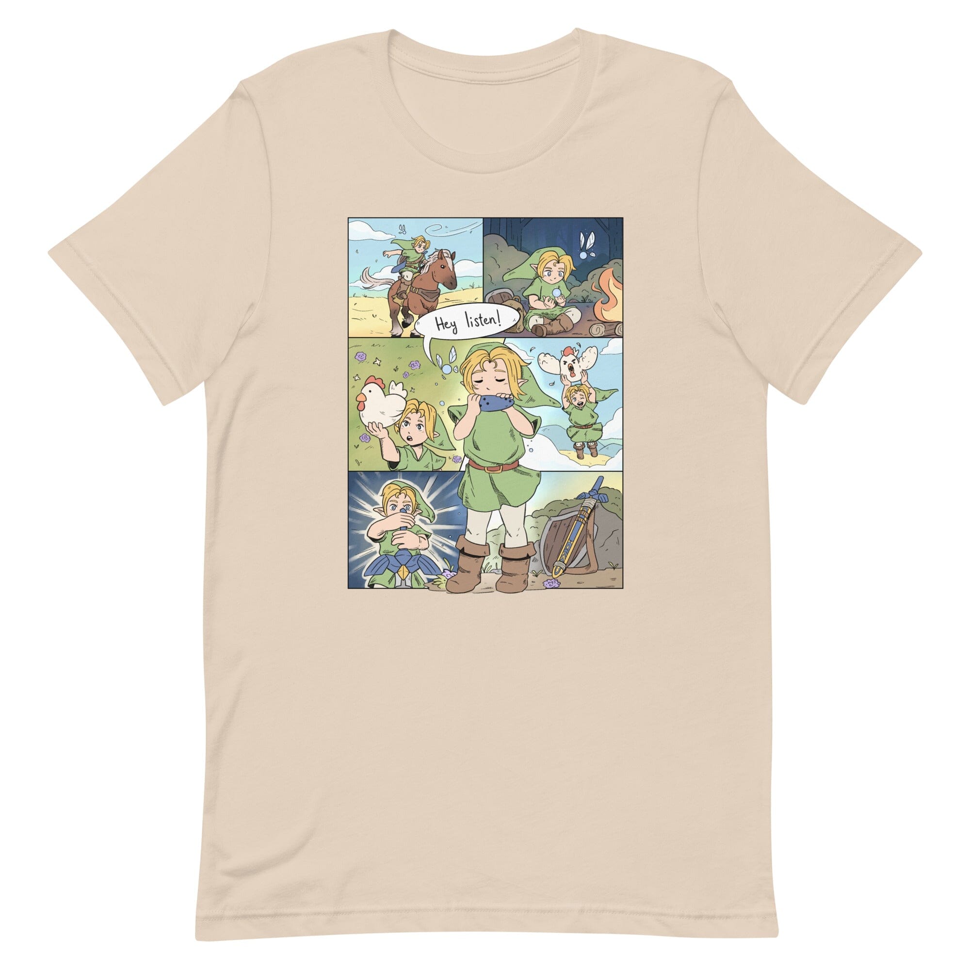 Ocarina of Time Comic | Unisex t-shirt | Zelda Titty Tea Threads & Thistles Inventory Soft Cream XS