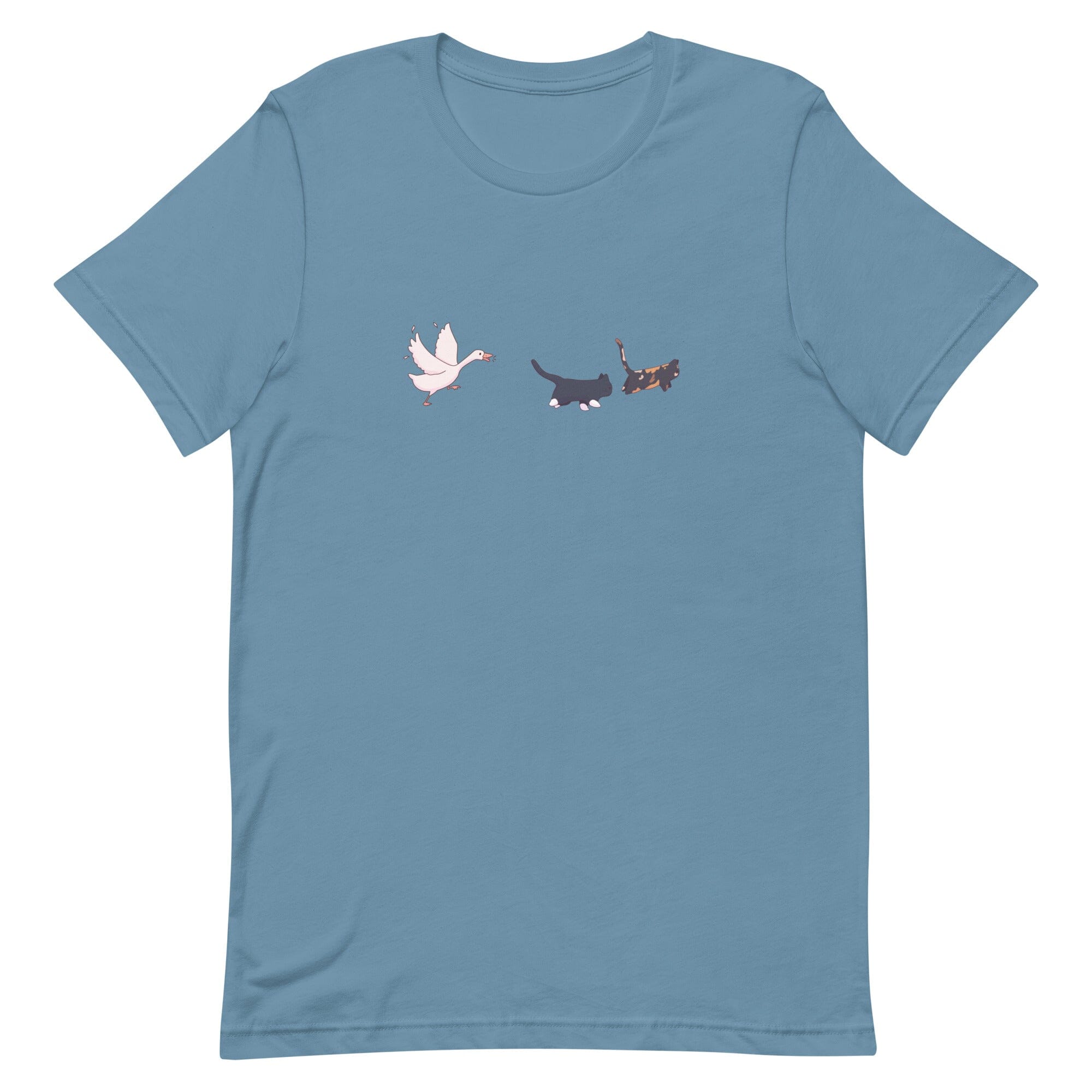 Goose Chase | Unisex t-shirt | TTI Stream Threads & Thistles Inventory Steel Blue S