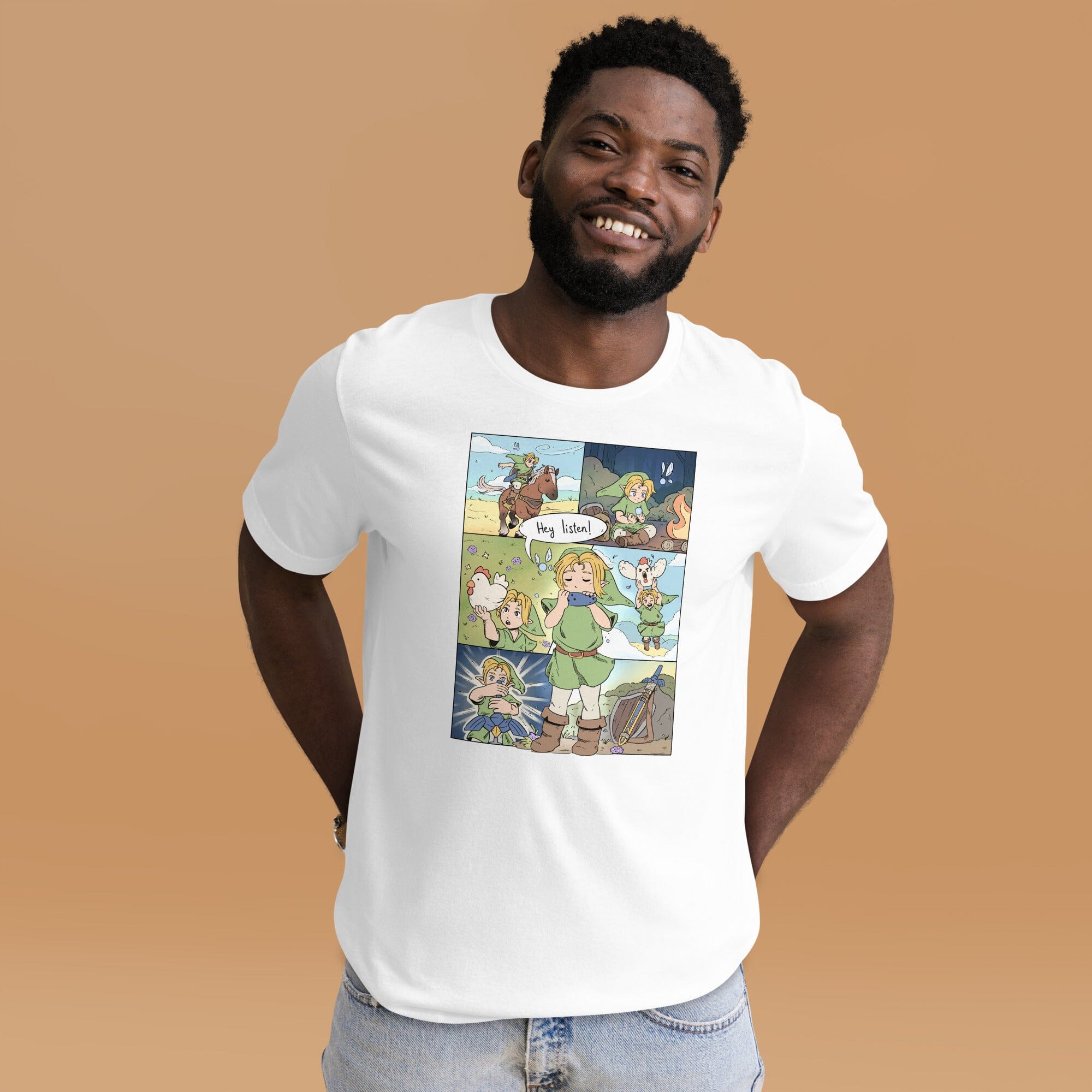 Ocarina of Time Comic | Unisex t-shirt | Zelda Titty Tea Threads & Thistles Inventory