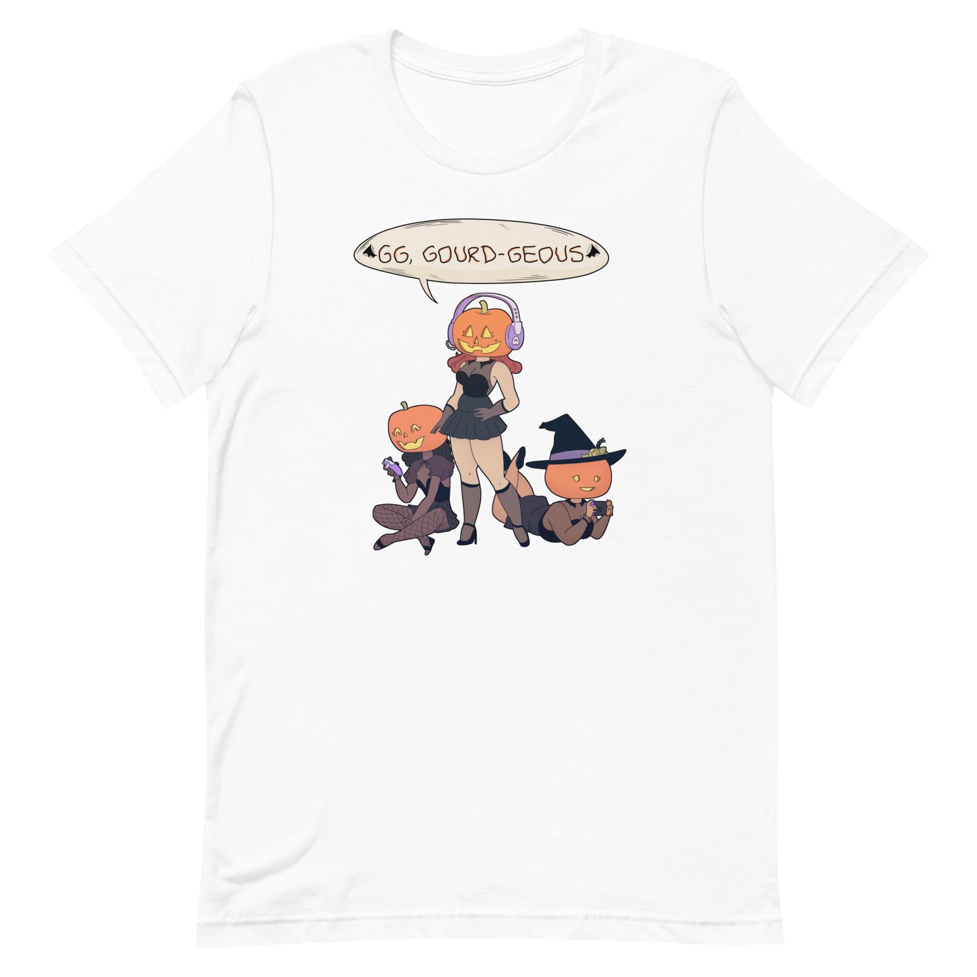 GG, Gourd-geous | Unisex t-shirt | Fall Halloween Threads & Thistles Inventory White XS